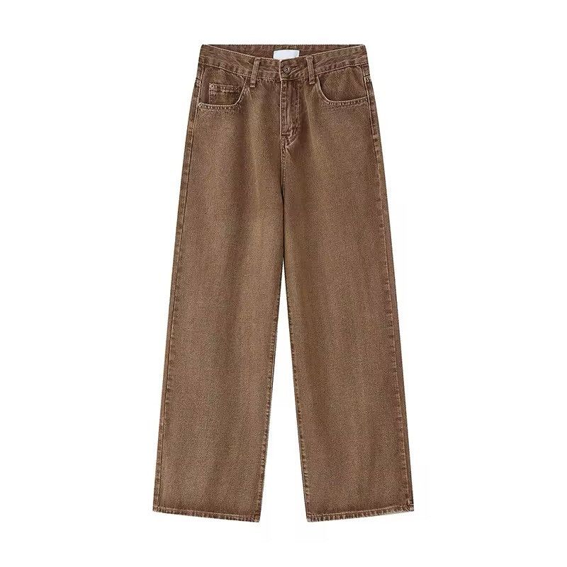 Jean × Vintage Vintage Style Coffee Straight Loose Jeans Pants Size US 34 / EU 50 - 4 Thumbnail