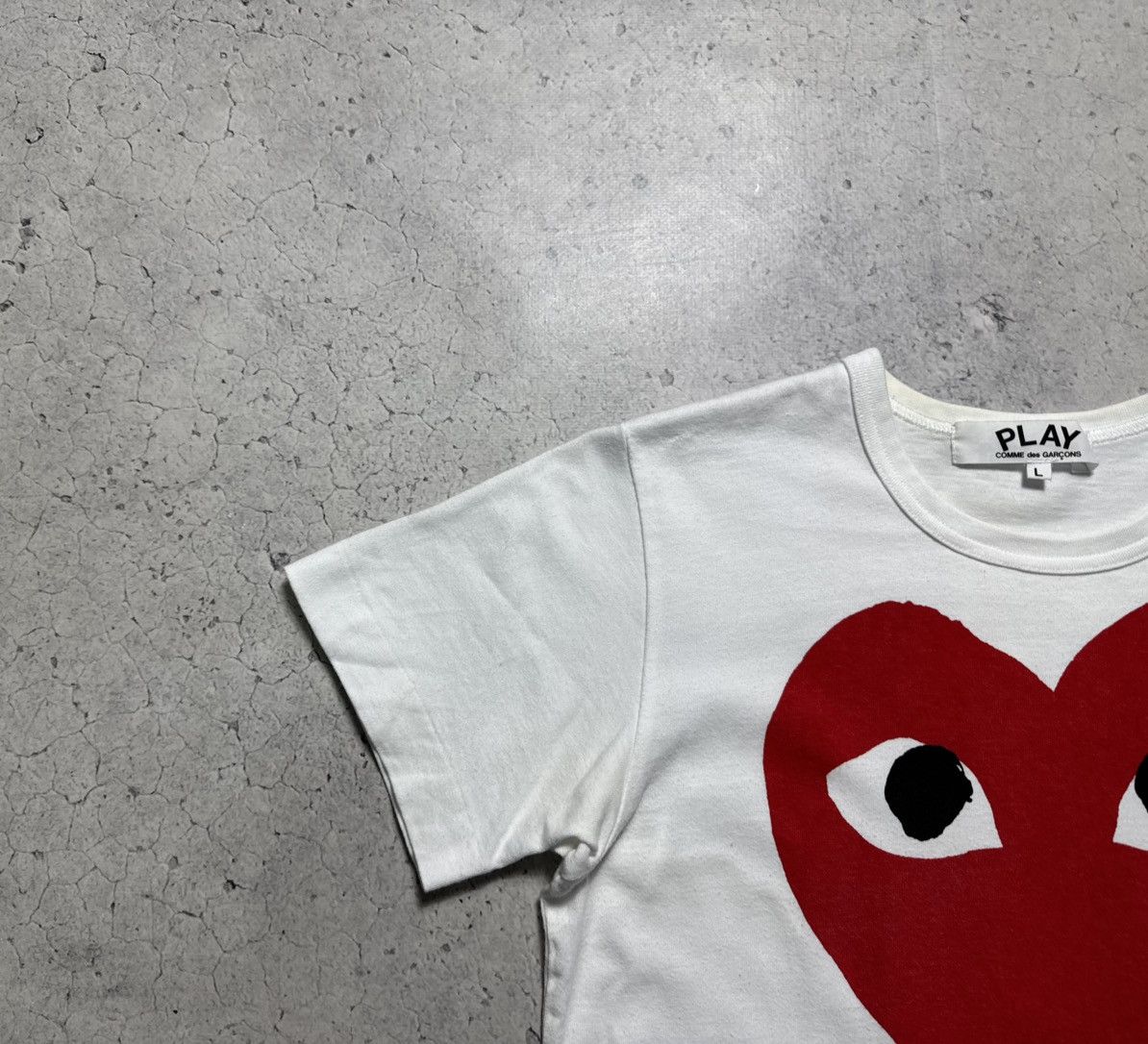 Comme des Garcons PLAY Play Comme des Garcons Love Big Logo White T-Shirt CDG Size L / US 10 / IT 46 - 3 Thumbnail
