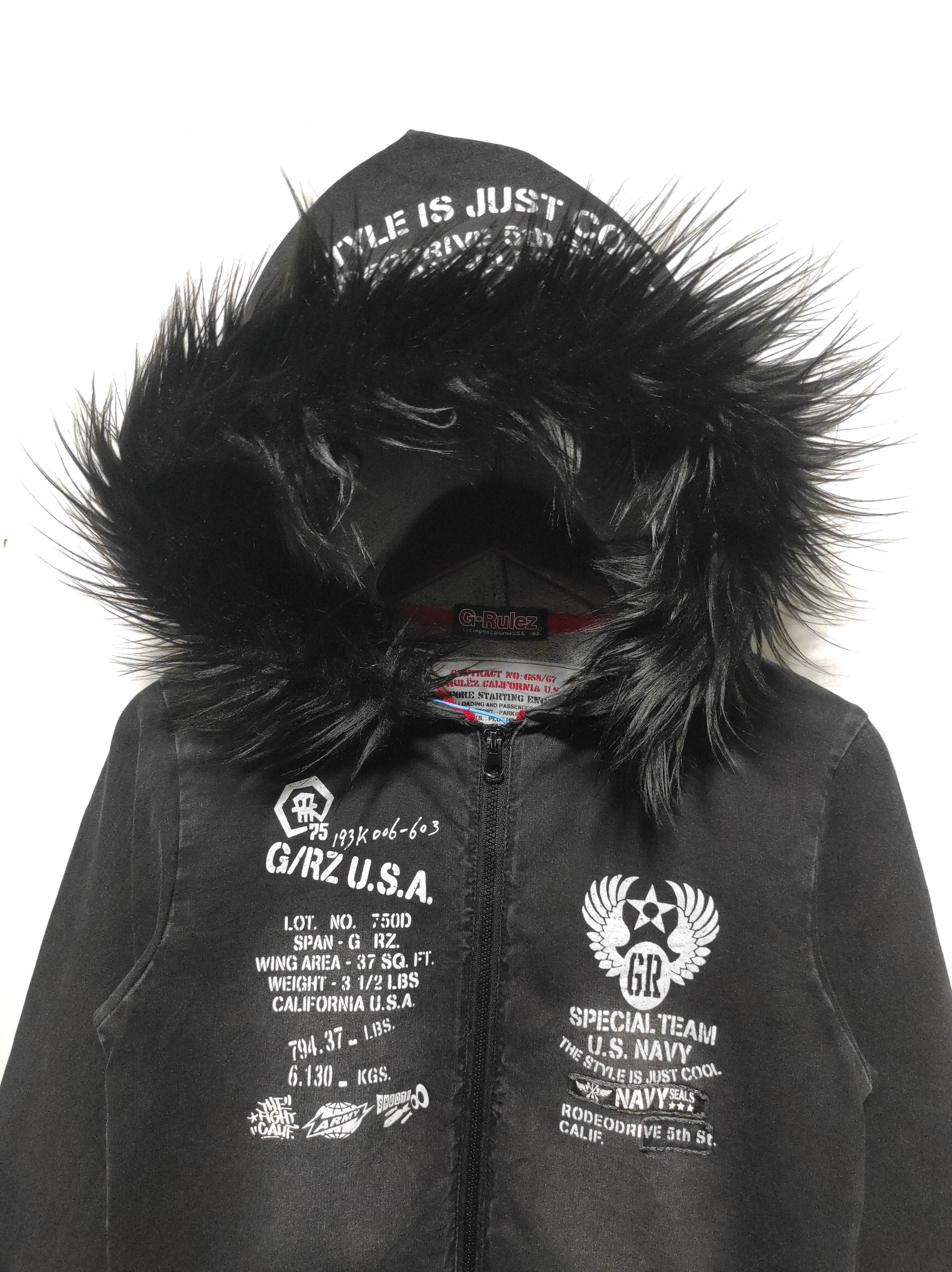 If Six Was Nine G-Rulez Black Wash Zipper Fur Hoodie i6w9 Lgb Style Size US XS / EU 42 / 0 - 4 Thumbnail