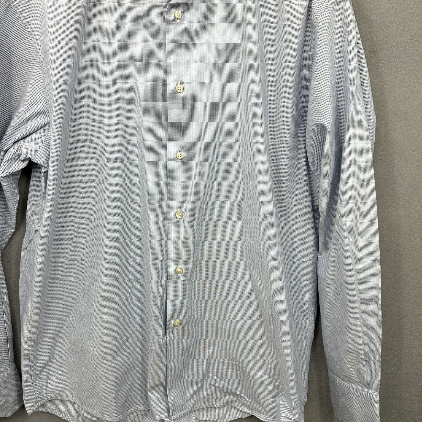 Gianfranco Ferre VINTAGE Gianfranco Ferre Studio Men's Button-Up Shirt Long Sleeve Twill Blue 16.5 Classic Preppy USA Size US L / EU 52-54 / 3 - 3 Thumbnail