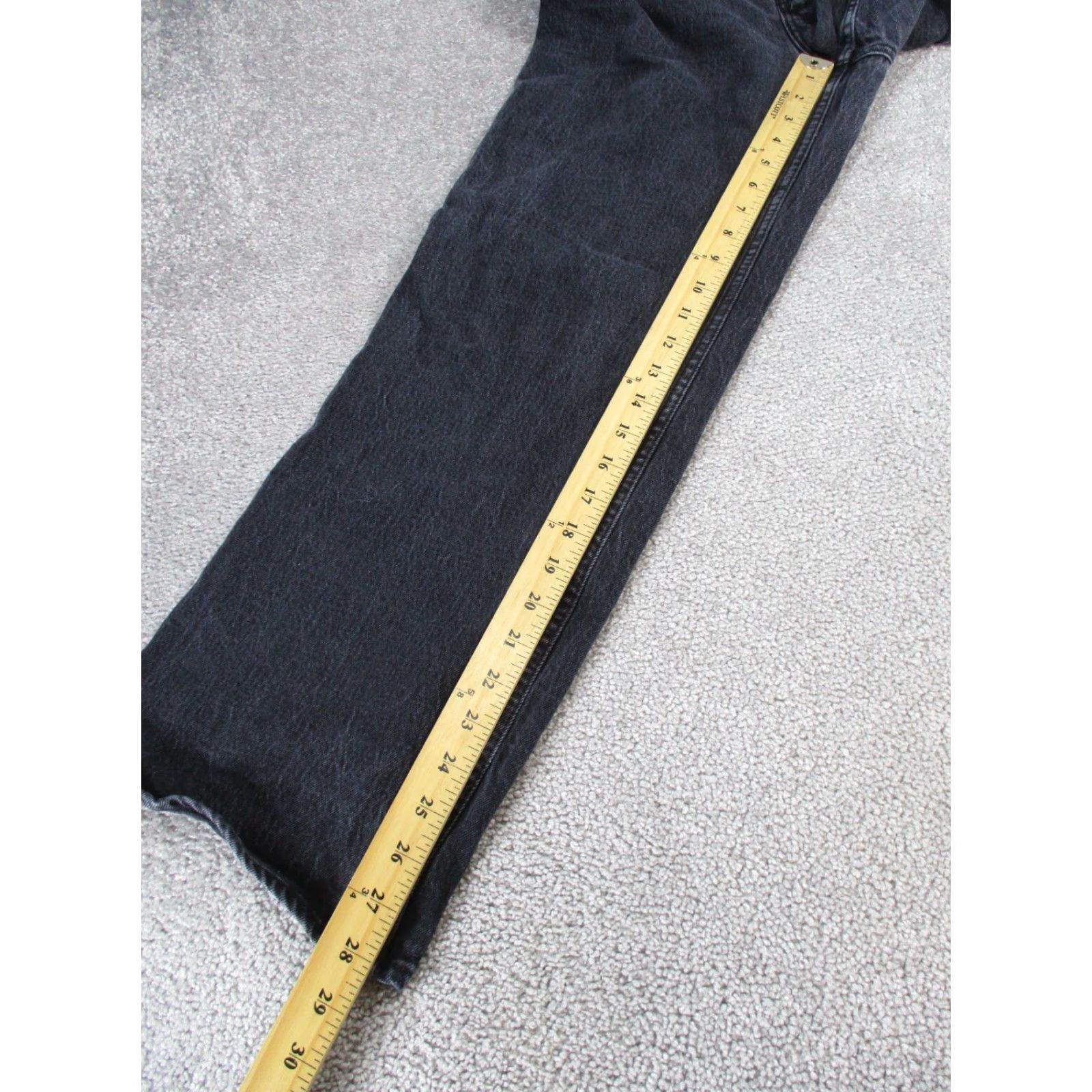 Abercrombie & Fitch VINTAGE Abercrombie & Fitch Jeans Womens 10P Short 90s Relaxed Curvy Faded Black Denim Size 32" / US 10 / IT 46 - 4 Thumbnail