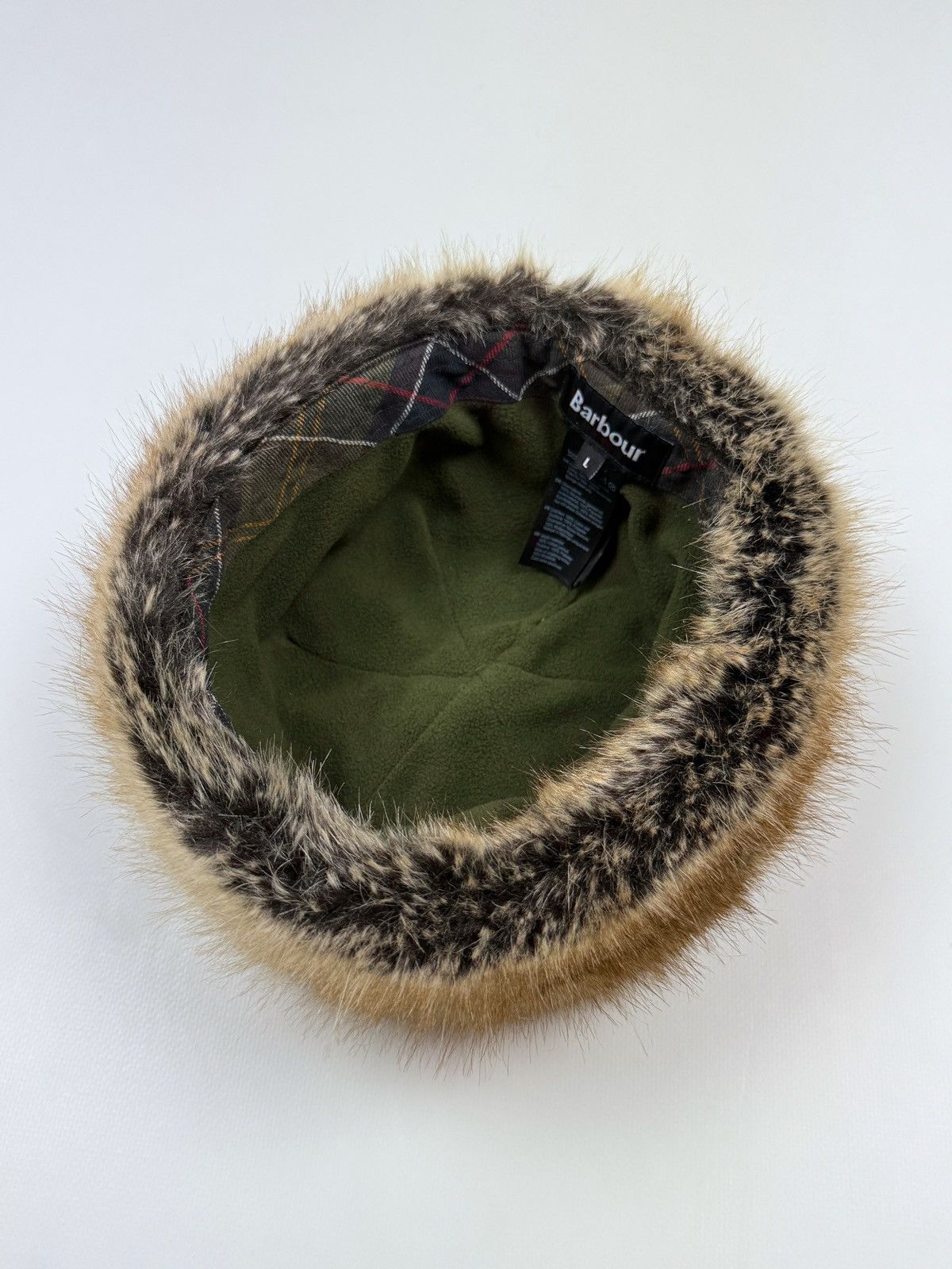 Barbour Barbour Ambush Olive Waxed Cotton Faux Fur Trim Cossack Hat Size ONE SIZE - 5 Thumbnail