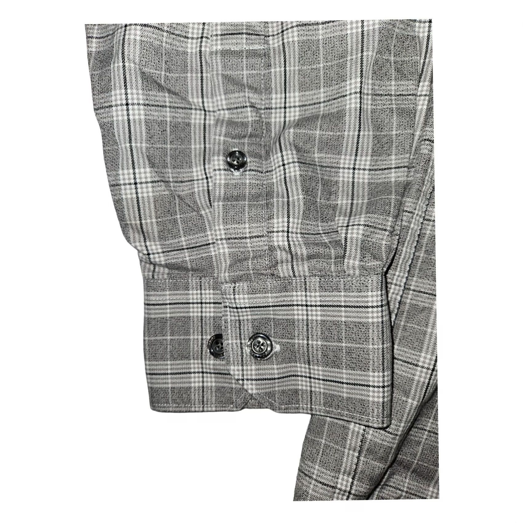 Hart Schaffner Marx Hart Schaffner Marx Button-Up Shirt XL Men Long Sleeve Gray Plaid Size US XL / EU 56 / 4 - 5 Thumbnail