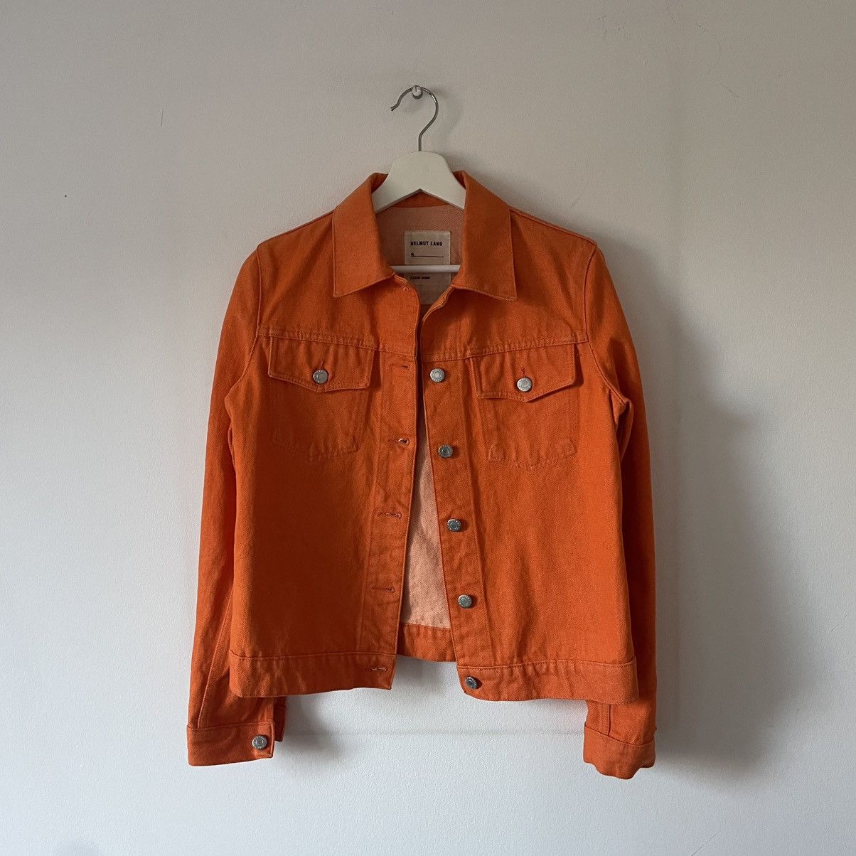 Helmut Lang Helmut Lang S/S 2000 safety orange denim jacket Size L / US 10 / IT 46 - 3 Thumbnail