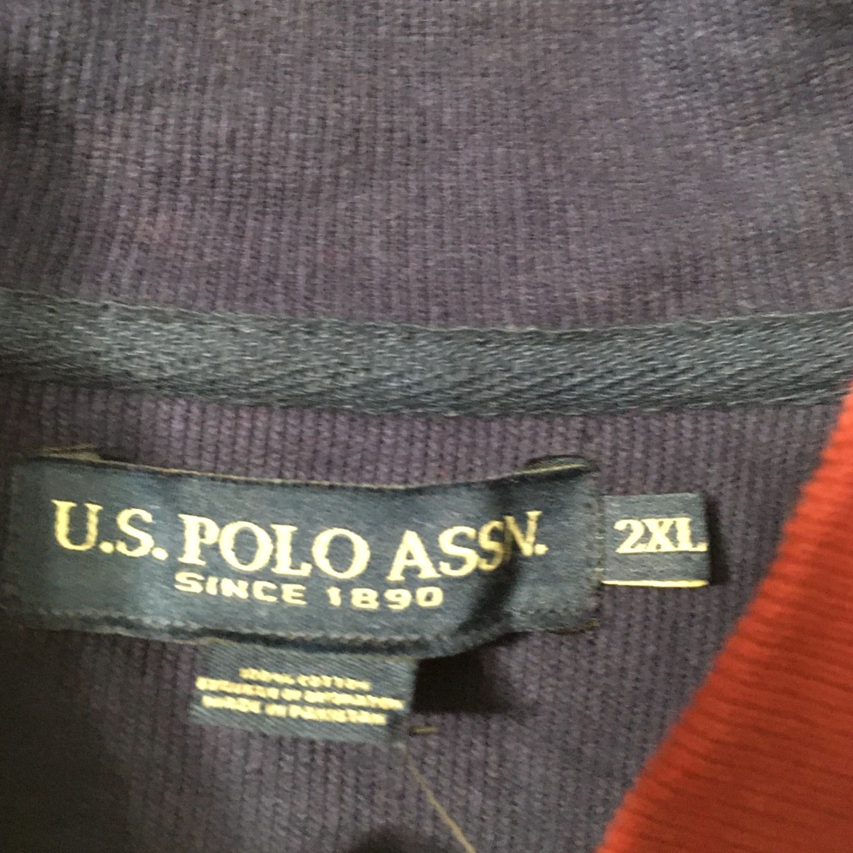 U.S. Polo Assn. US Polo Assn. 1/4 Zip Pullover Mens Size 2XL Long Sleeve red burgundy fleece sweater hoodie? Size US XXL / EU 58 / 5 - 4 Thumbnail