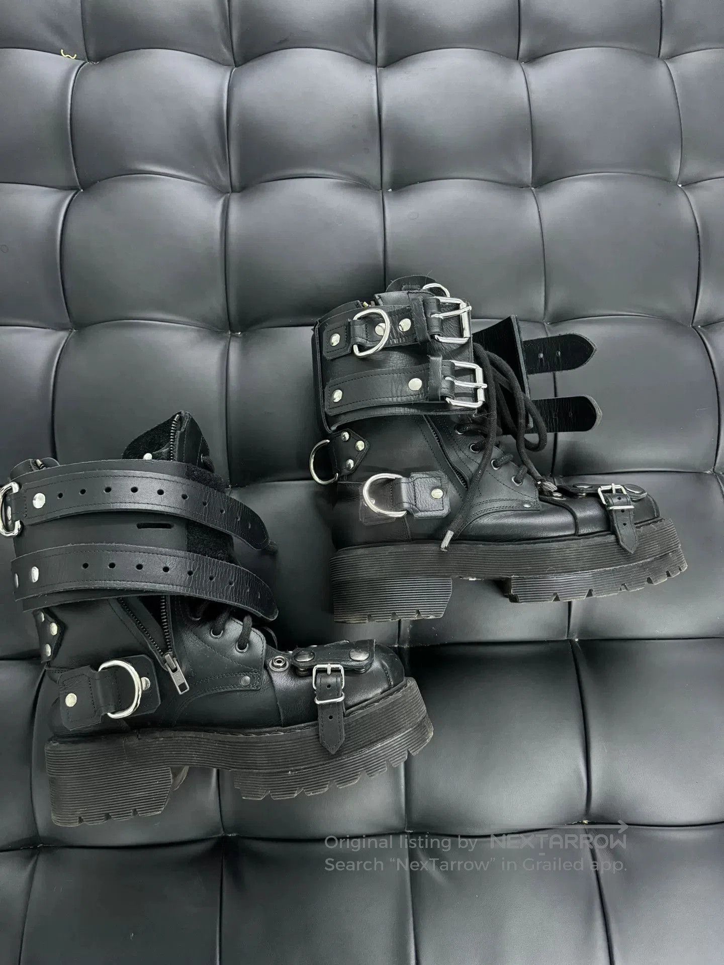 Vetements Vetements F/W19 Bondage Buckled Leather Boots Black