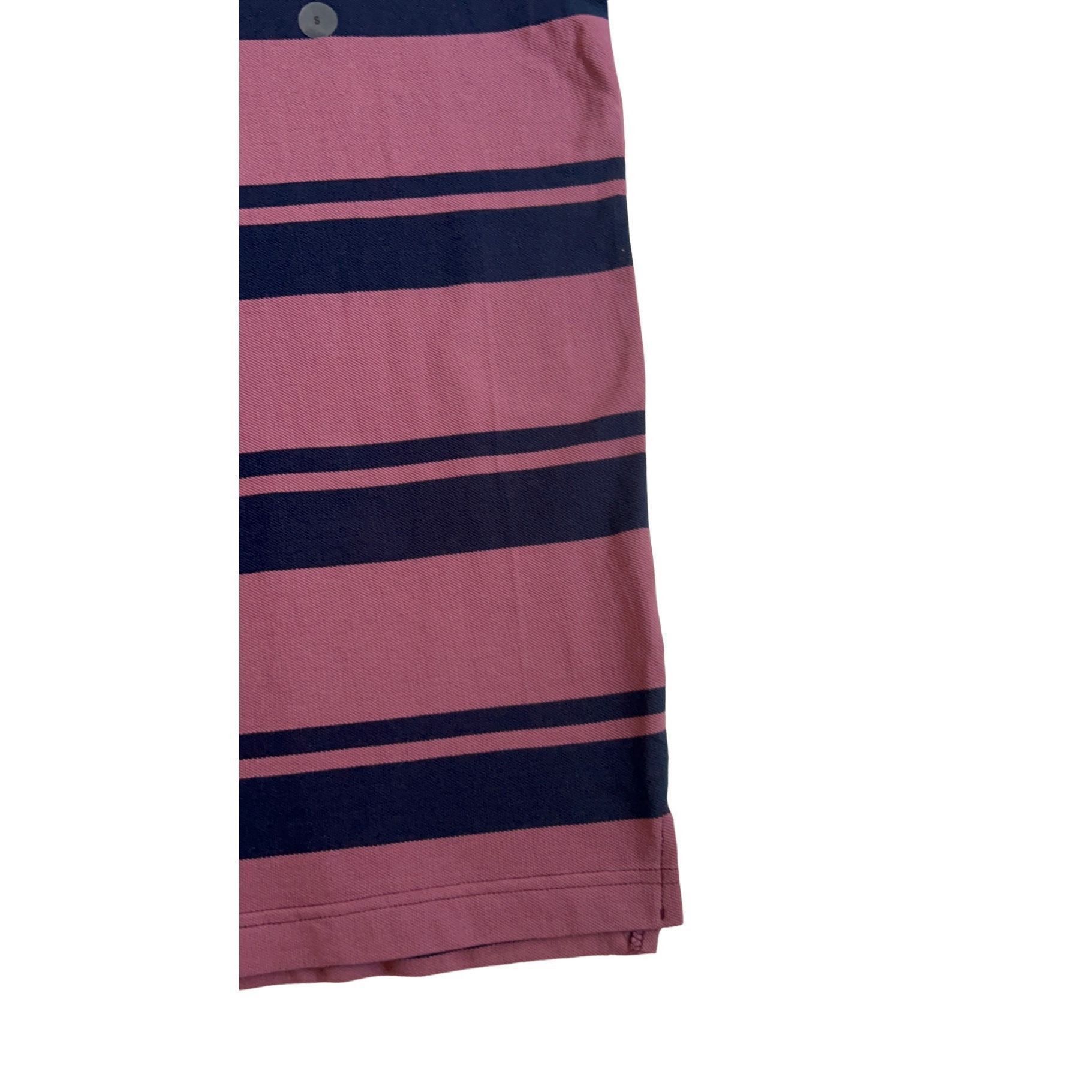 Aeropostale Men's Aeropostale Burgundy & Black Striped Polo Shirt Size S Size US S / EU 44-46 / 1 - 6 Thumbnail