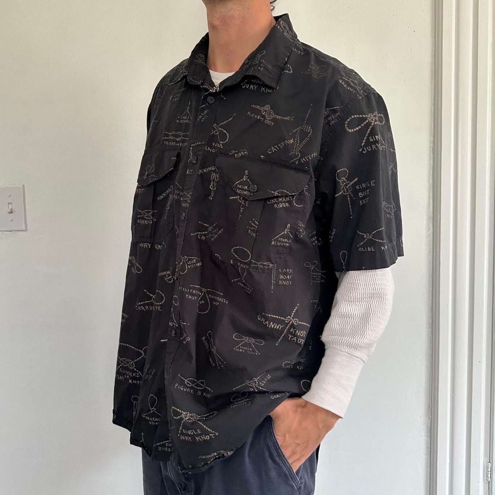Filson Black Faded Cotton Filson Knot Button Up Short Sleeve Camp Size US XL / EU 56 / 4 - 2 Thumbnail