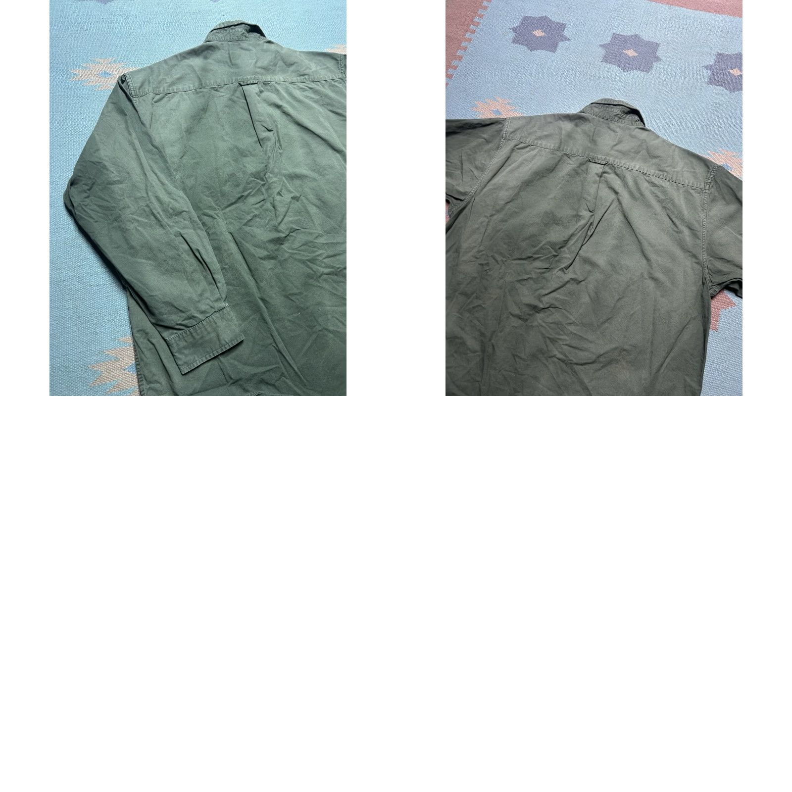 Eddie Bauer Eddie Bauer Button-Up Shirt Long Sleeve Olive Drab Army Green Faded Cotton Men’s XL Size US XL / EU 56 / 4 - 8 Thumbnail