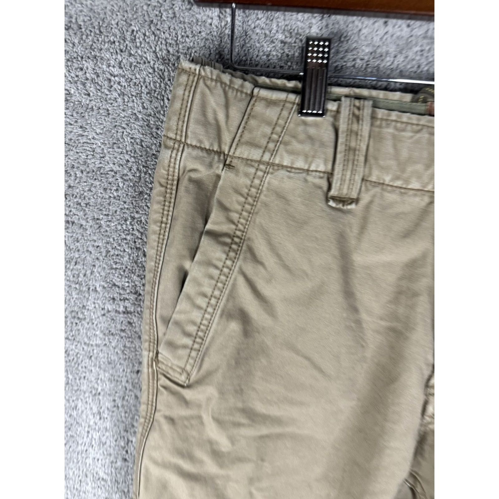 Gap VINTAGE Gap 1969 Pocket Khaki Chino Pants Mens 31x30 Straight Front Cotton Beige 1969 Utility Workwear Size US 31 - 2 Thumbnail