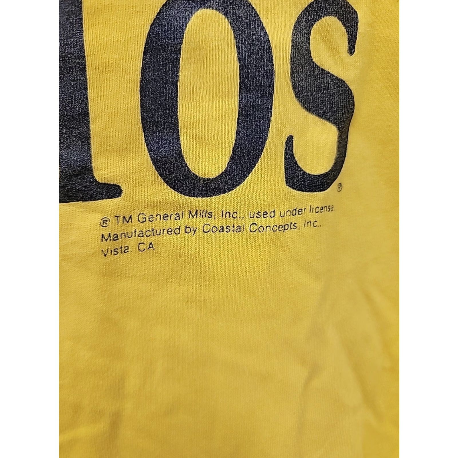 Delta VINTAGE Delta Cheerios Shirt Mens Large Yellow Graphic Tee Made USA Size US L / EU 52-54 / 3 - 3 Thumbnail