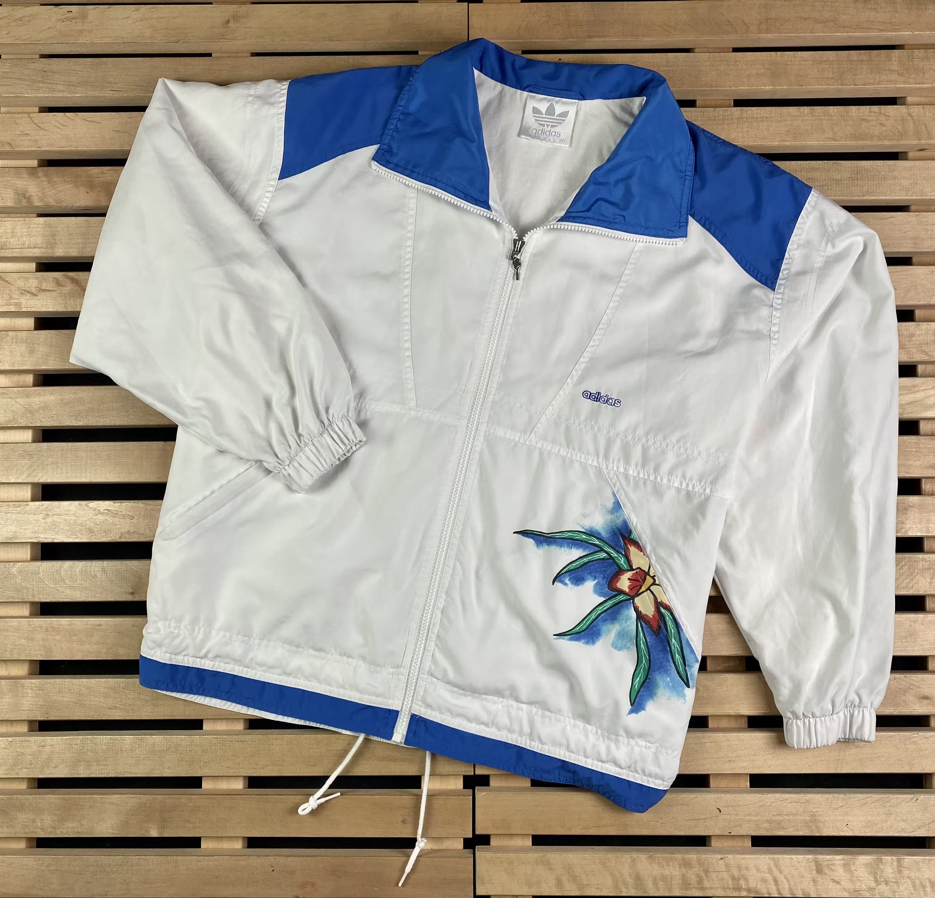 Adidas × Vintage Bomber Jacket Adidas Originals Vintage Size S White Size US S / EU 44-46 / 1 - 1 Thumbnail