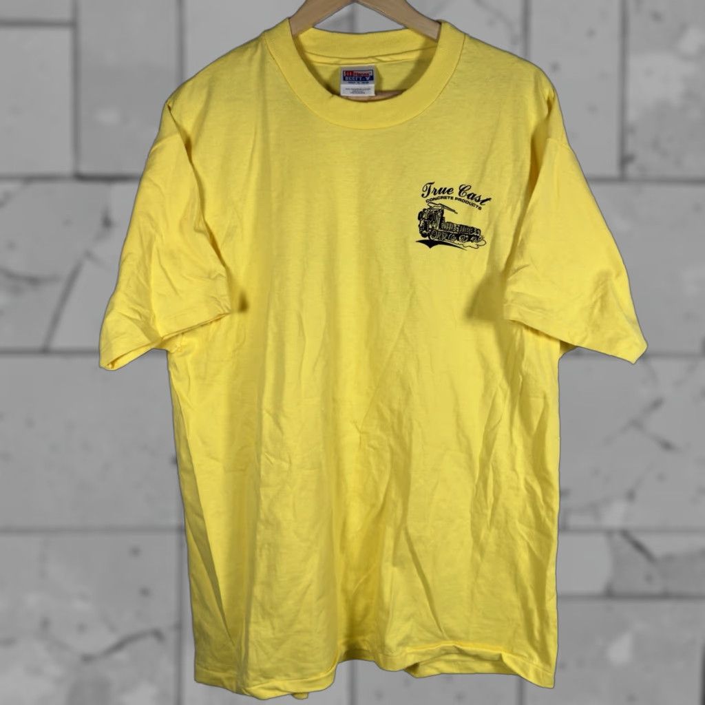 Hanes VTG Hanes True Cast USA Graphic Tee Mens XL SINGLE STITCH Yellow Shirt Size US XL / EU 56 / 4 - 1 Thumbnail
