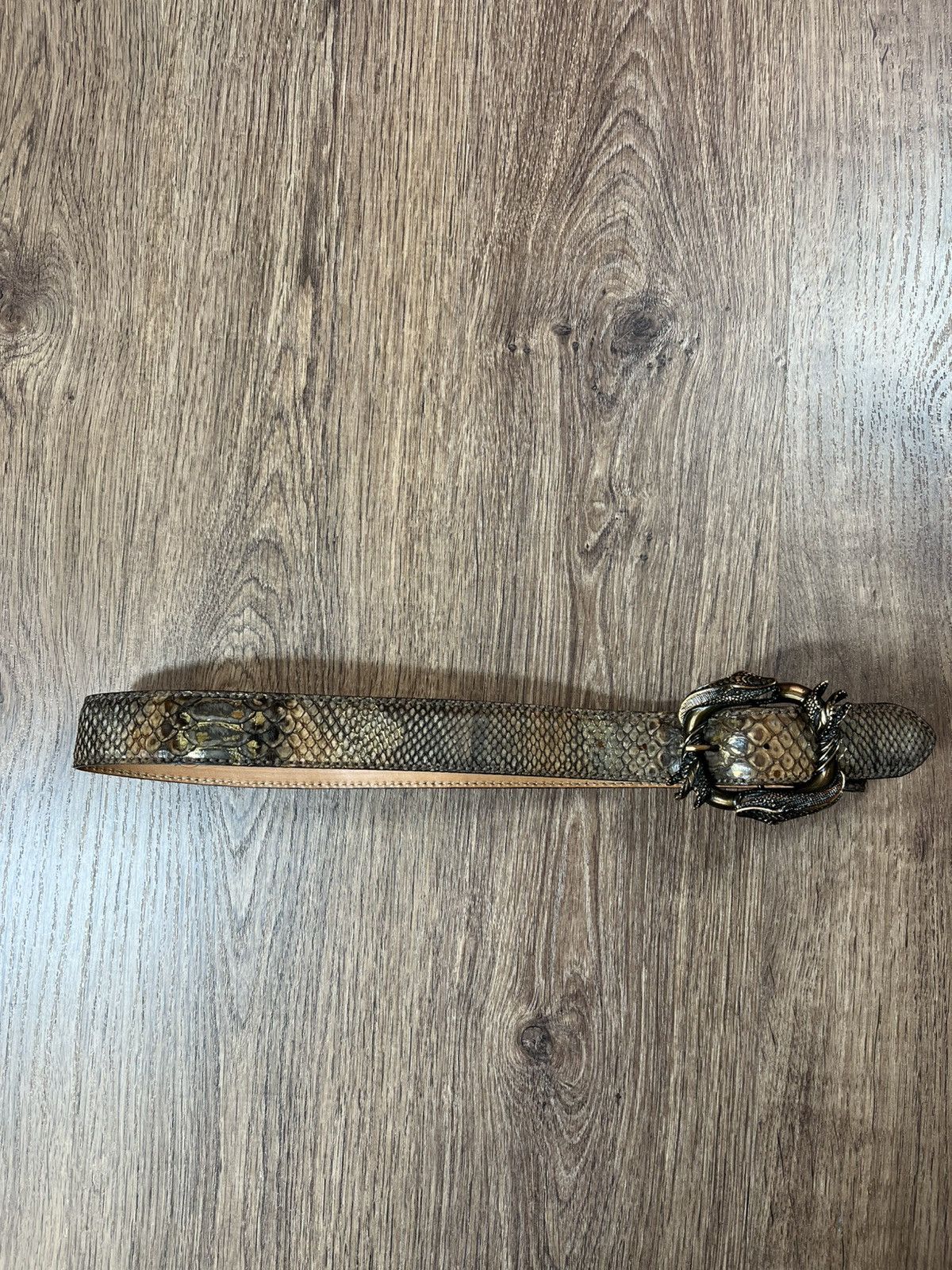 Leather Python Leather Reptile House Belt Prada Style Size ONE SIZE - 3 Thumbnail