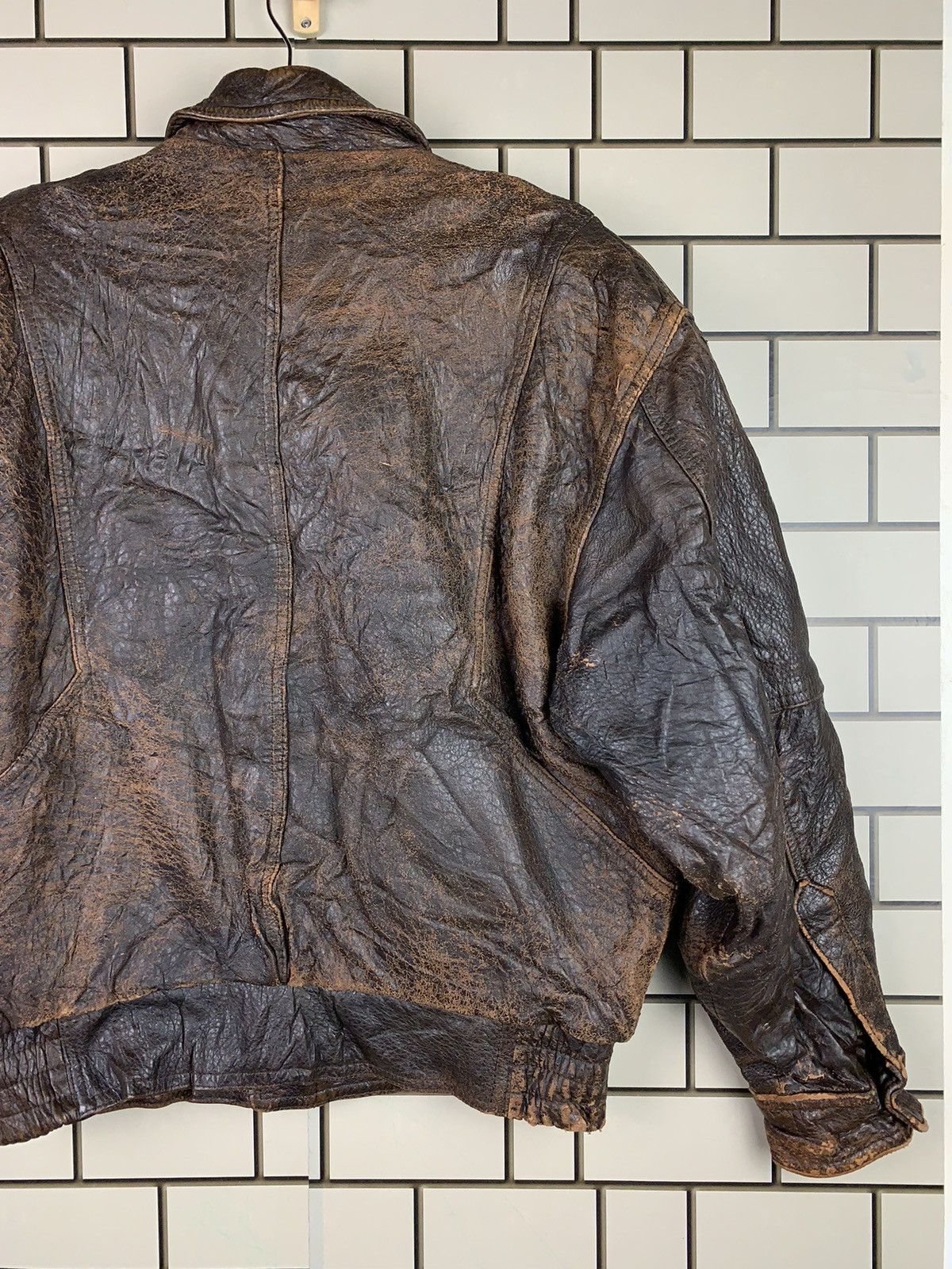 Vintage Vintage 90s Robo Leather Bomber Jacket Size US M / EU 48-50 / 2 - 15 Thumbnail