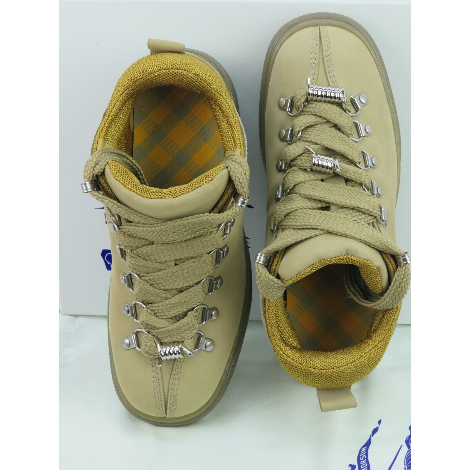 Burberry BURBERRY TREK BEIGE NUBUCK LEATHER HIKING BOOTS EU 37.5 7.5 Size US 7.5 / IT 37.5 - 4 Thumbnail