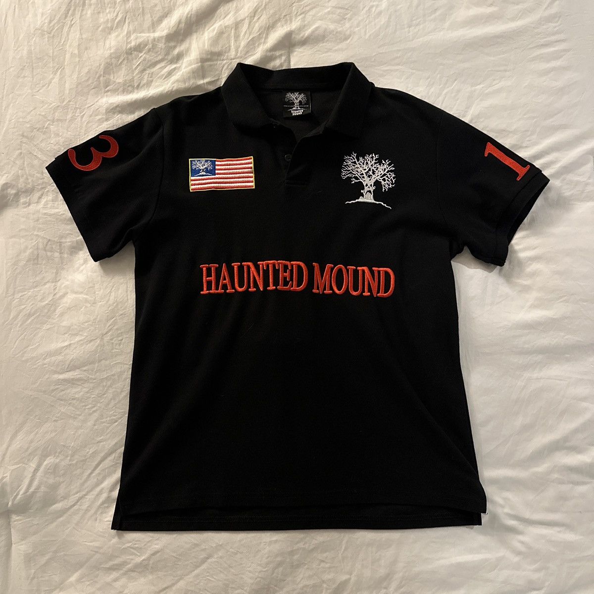 Haunted Mound 3XL Haunted Mound Black Polo | Grailed