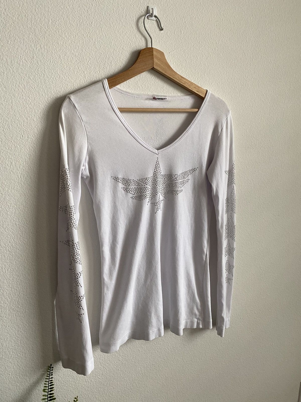 Other Y2K Rhinestone Star Grunge Long Sleeve Tee Size M / US 6-8 / IT 42-44 - 3 Thumbnail