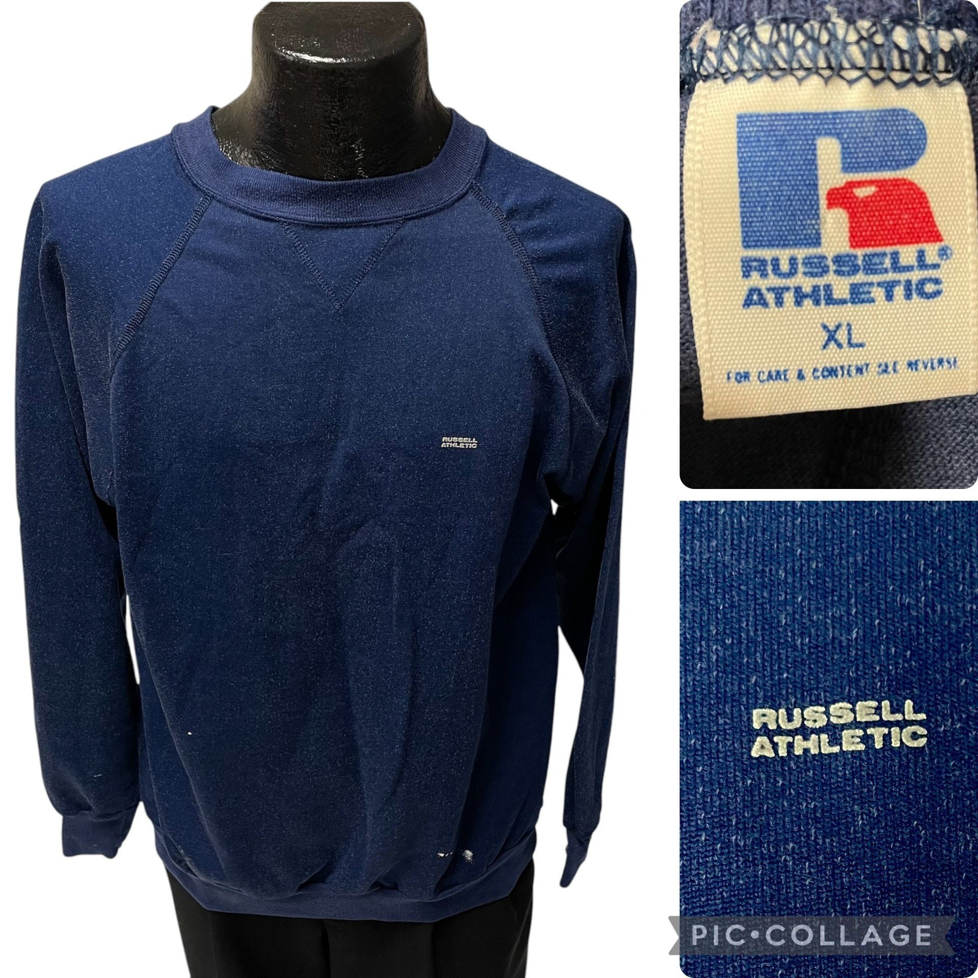 Russell Athletic Vtg Russell Athletic Heather Blue Workout Gym Sweatshirt Size US XL / EU 56 / 4 - 1 Thumbnail