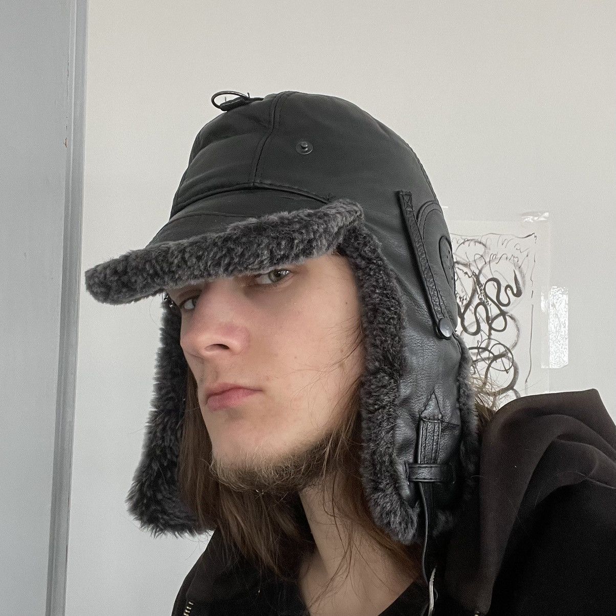 Japanese Brand Vintage Avangarde Leather hat style issey miyake y2k Size ONE SIZE - 9 Thumbnail