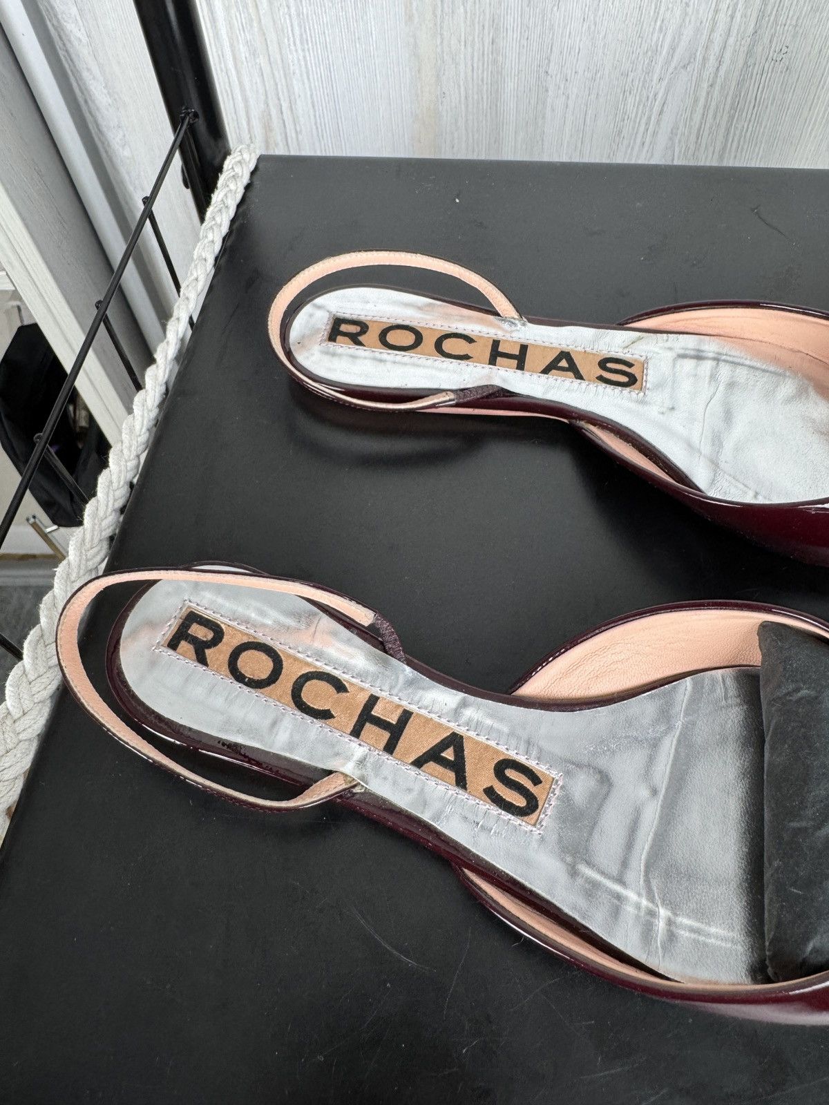 Rochas Rochas patent leather burgundy flats ballets mules w box Size US 8.5 / IT 38.5 - 8 Thumbnail