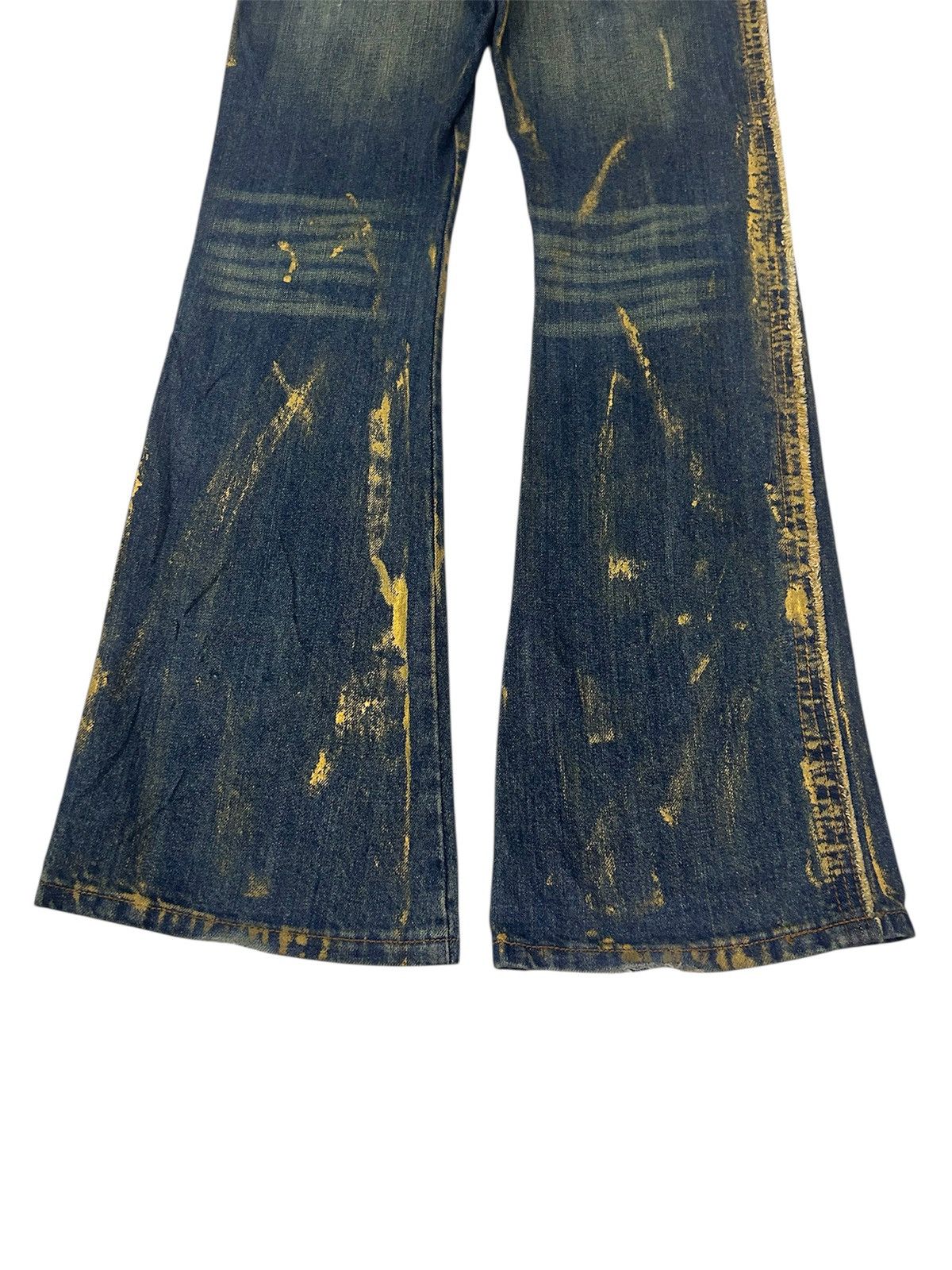 Japanese Brand × Vintage Vintage Japanese WEAR JEANS Painted Flare Denim Size US 32 / EU 48 - 4 Thumbnail