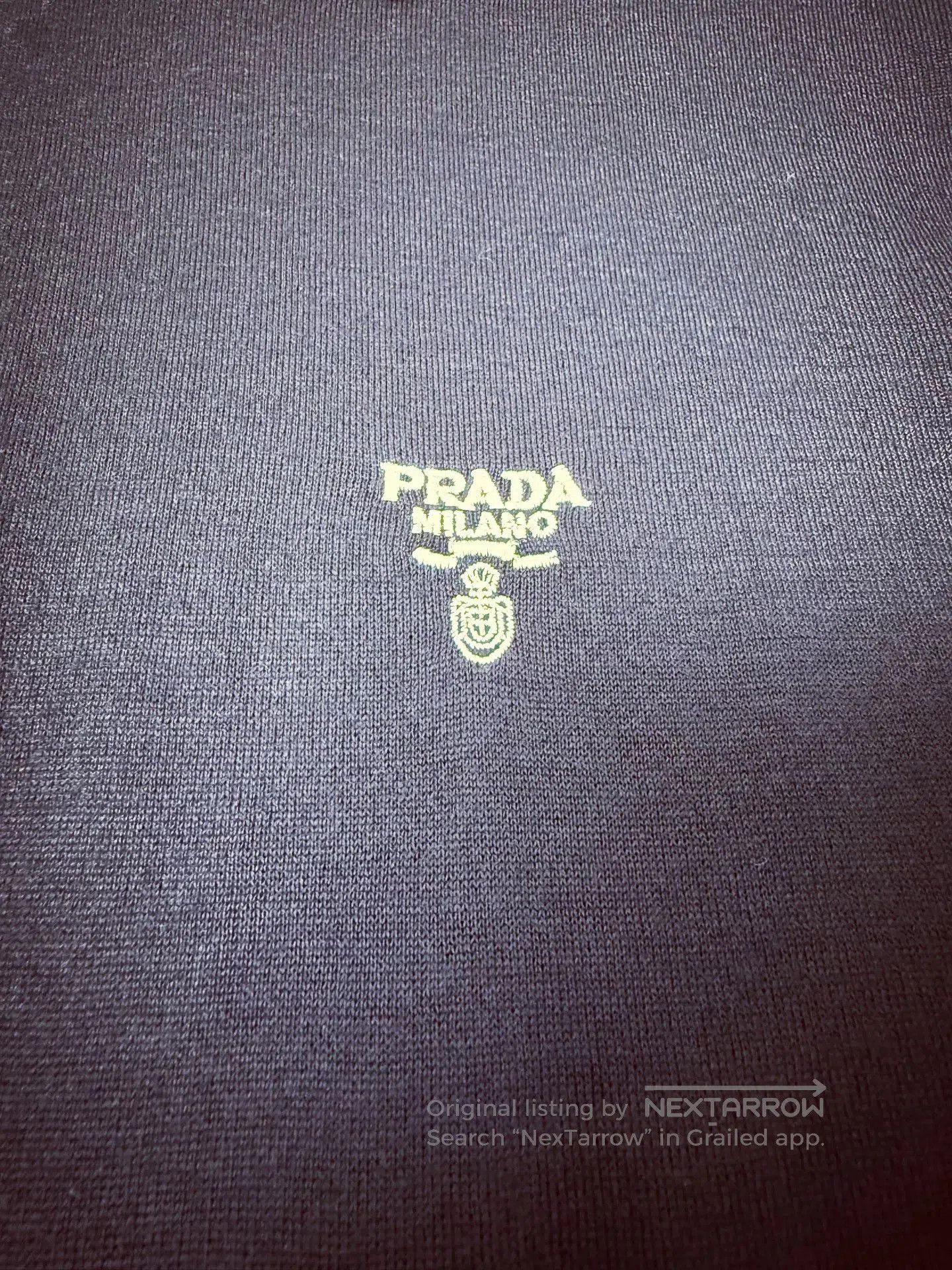Prada Prada Navy Wool Short-Sleeve T-Shirt. Size US L / EU 52-54 / 3 - 3 Thumbnail