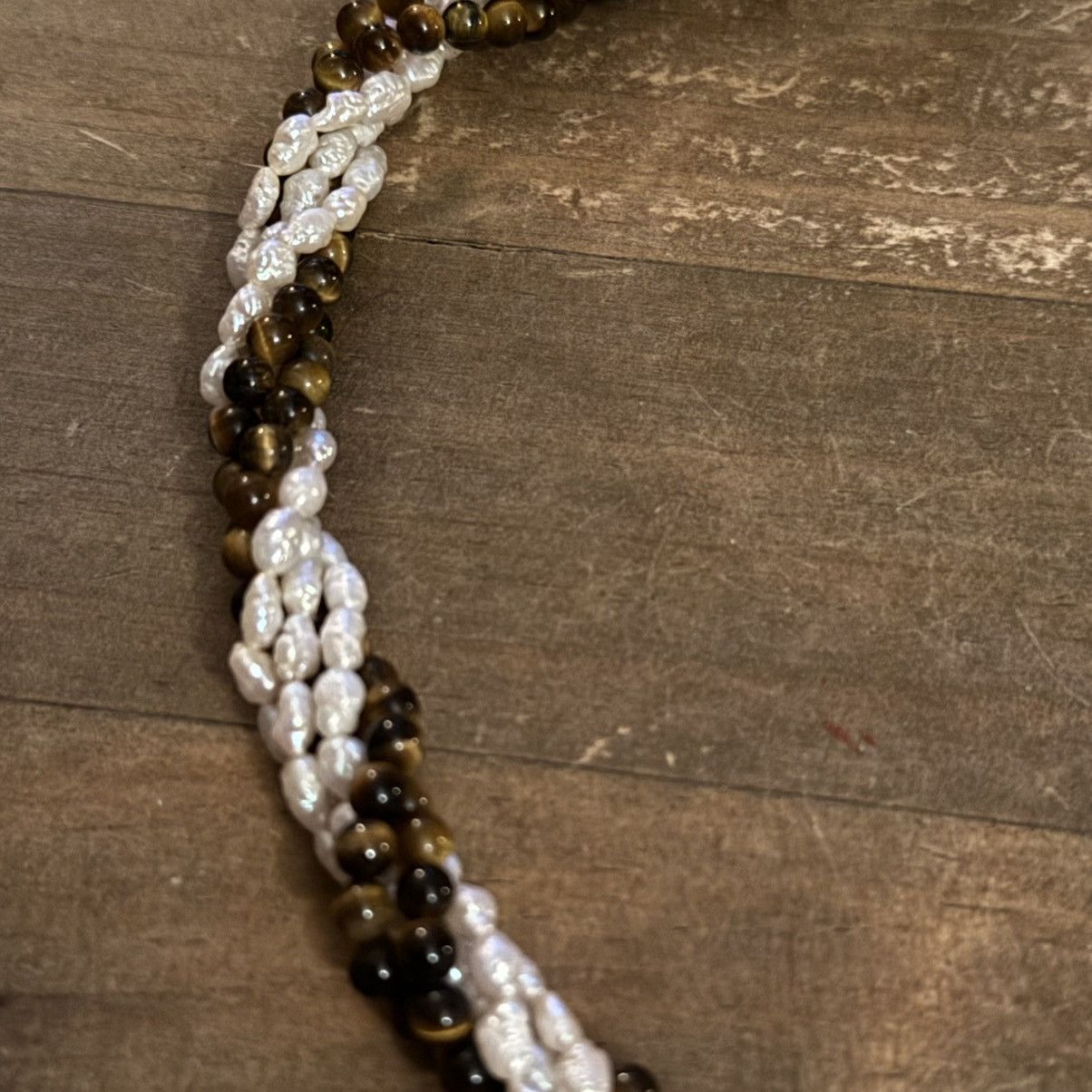 Other Multi strand freshwater pearls and tigers eye bead necklace Size ONE SIZE - 4 Thumbnail