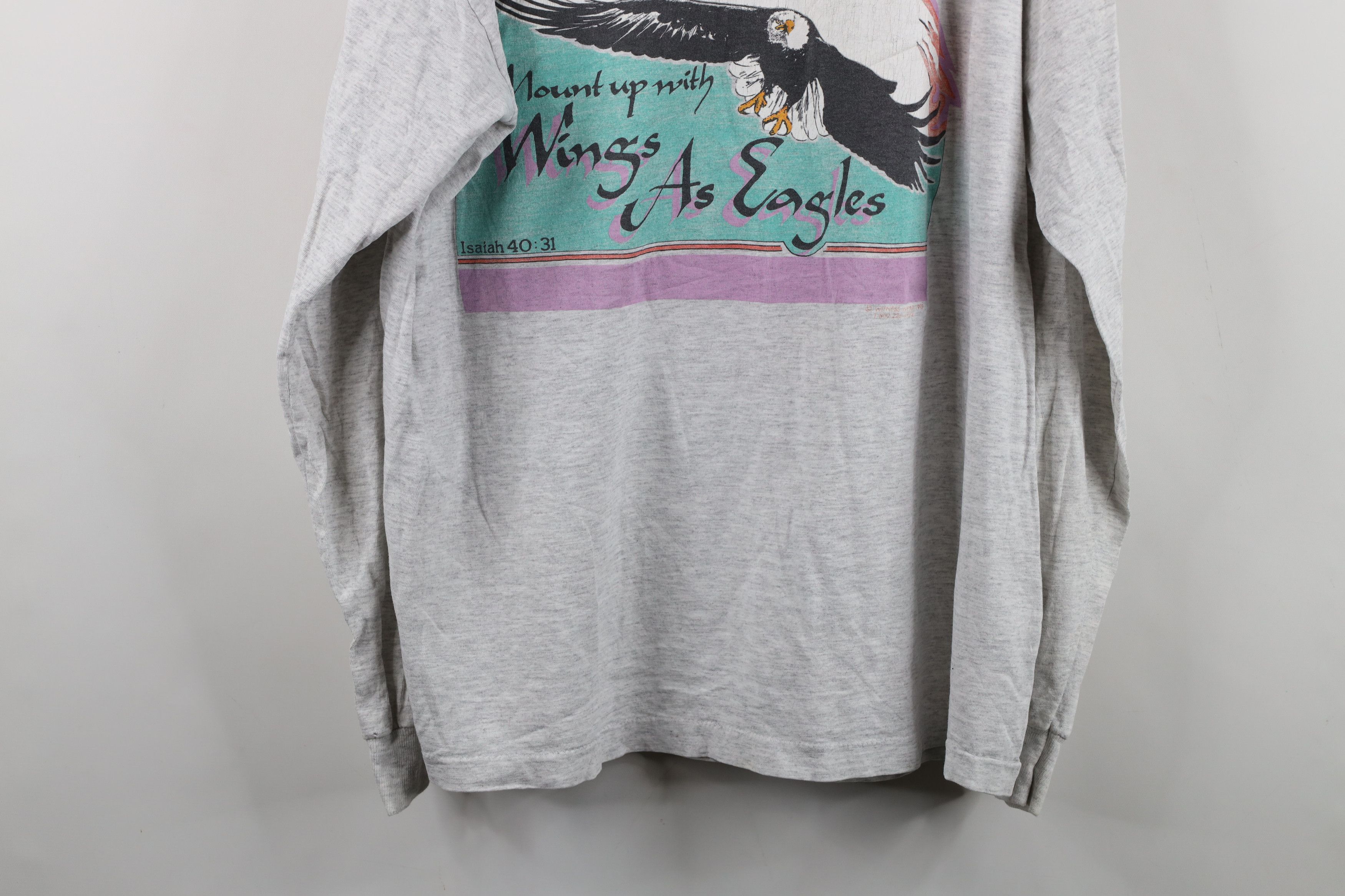 Vintage Vintage 90s Isaiah 40:31 Lord Eagle Long Sleeve T-Shirt USA Size US XXL / EU 58 / 5 - 15 Thumbnail