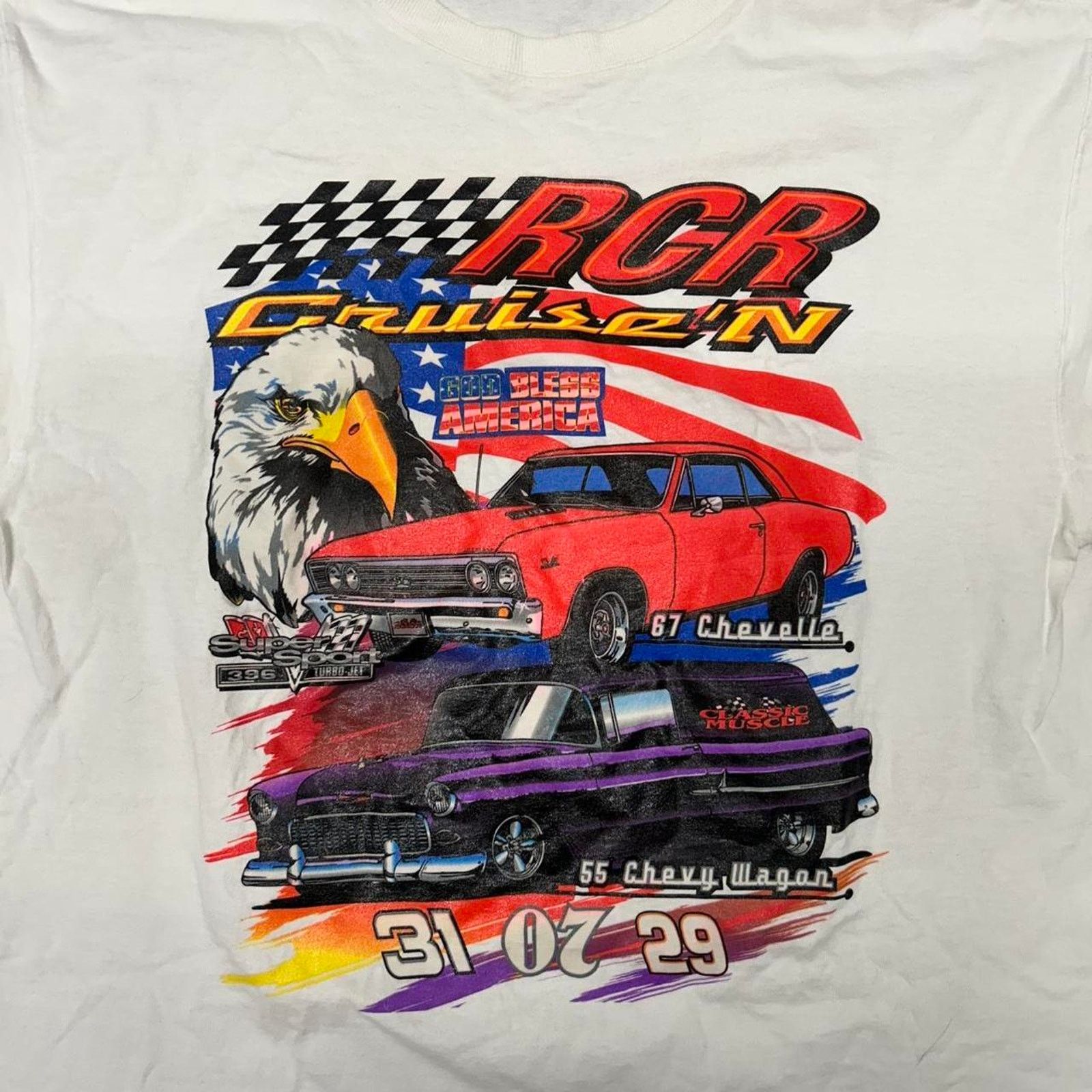 Fruit Of The Loom Y2K RCR Cruise N white cotton t-shirt Size US L / EU 52-54 / 3 - 2 Thumbnail