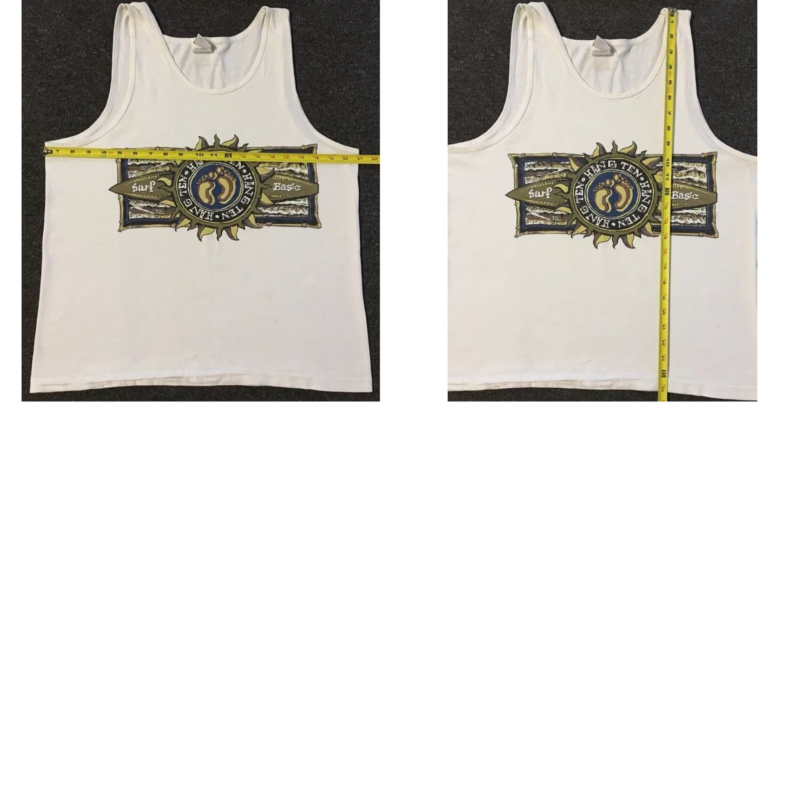 Hang Ten VINTAGE Hang Ten 90s Faded Tank Top Surf Grunge Vaporwave White S Short Sleeve T-Shirt Mens USA Beach Ocean OP 80s Size US S / EU 44-46 / 1 - 10 Thumbnail