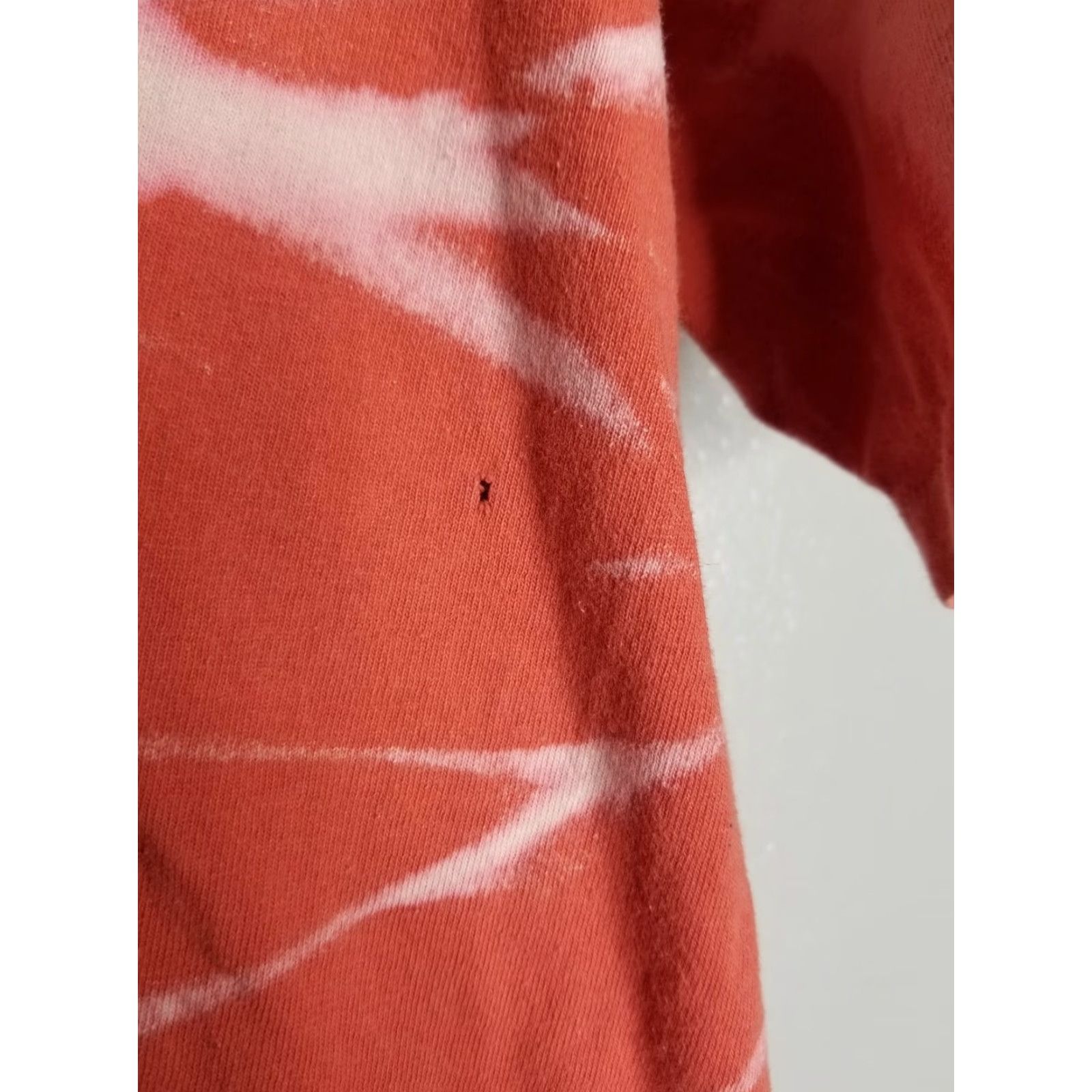 Hanes VTG Hanes Shirt Womens L T-Shirt Grunge Punk Bleached Distressed Peach 90s Orange Crew Neck Short Sleeve 1990s Vintage Ladies Large Size L / US 10 / IT 46 - 5 Thumbnail