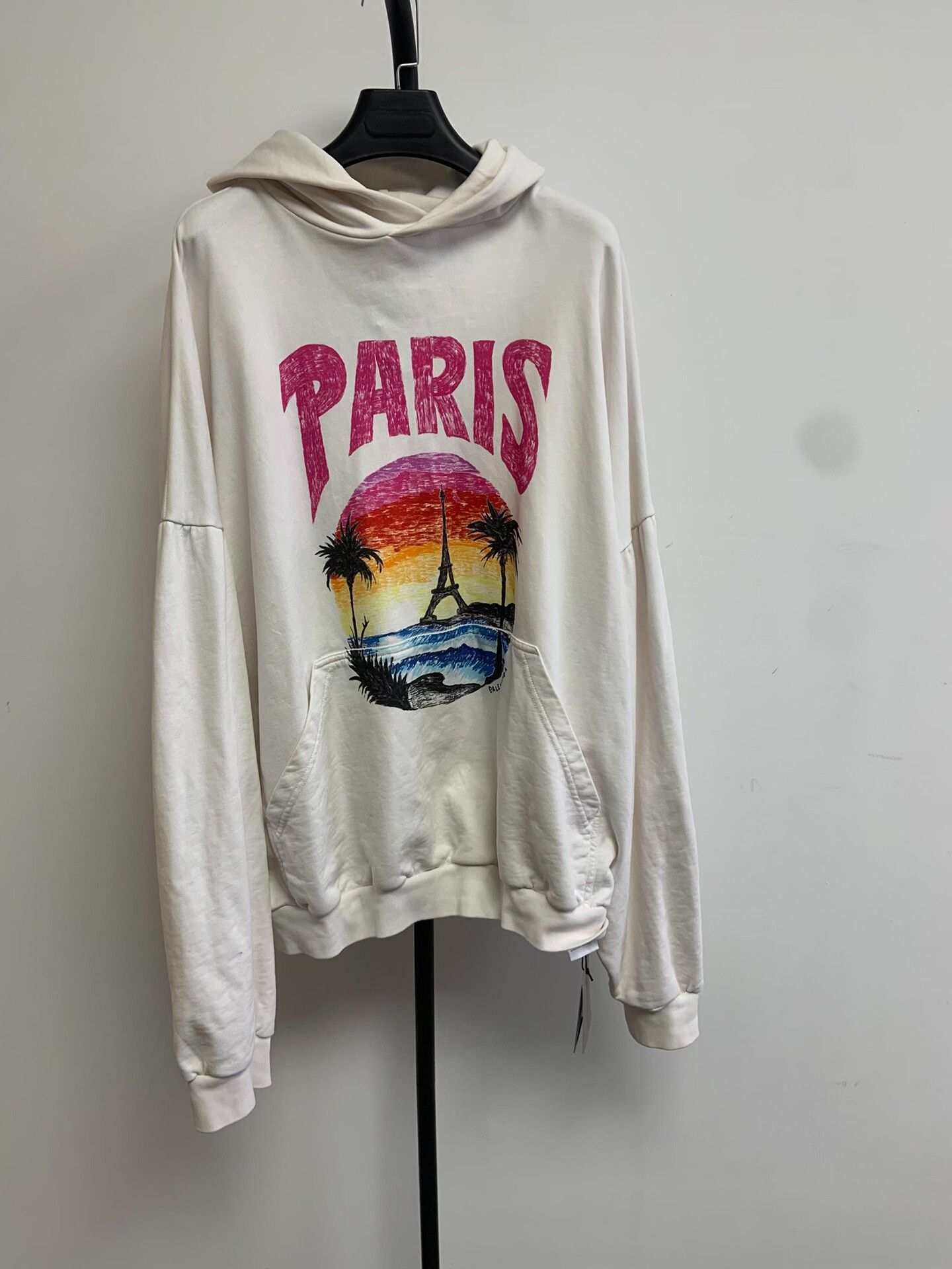 Balenciaga Balenciaga Oversized Logo Print Hooded Sweatshirt Size US L / EU 52-54 / 3 - 1 Thumbnail