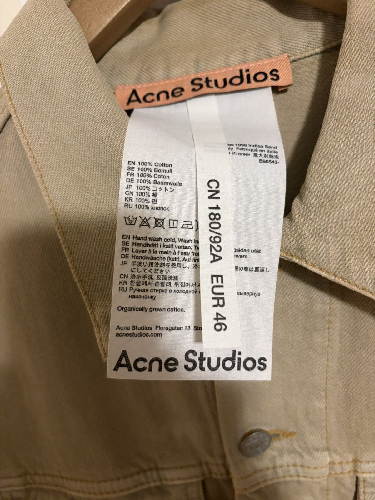 Acne Studios Acne Studios 1998 denim jacket indigo sand Size US S / EU 44-46 / 1 - 3 Thumbnail