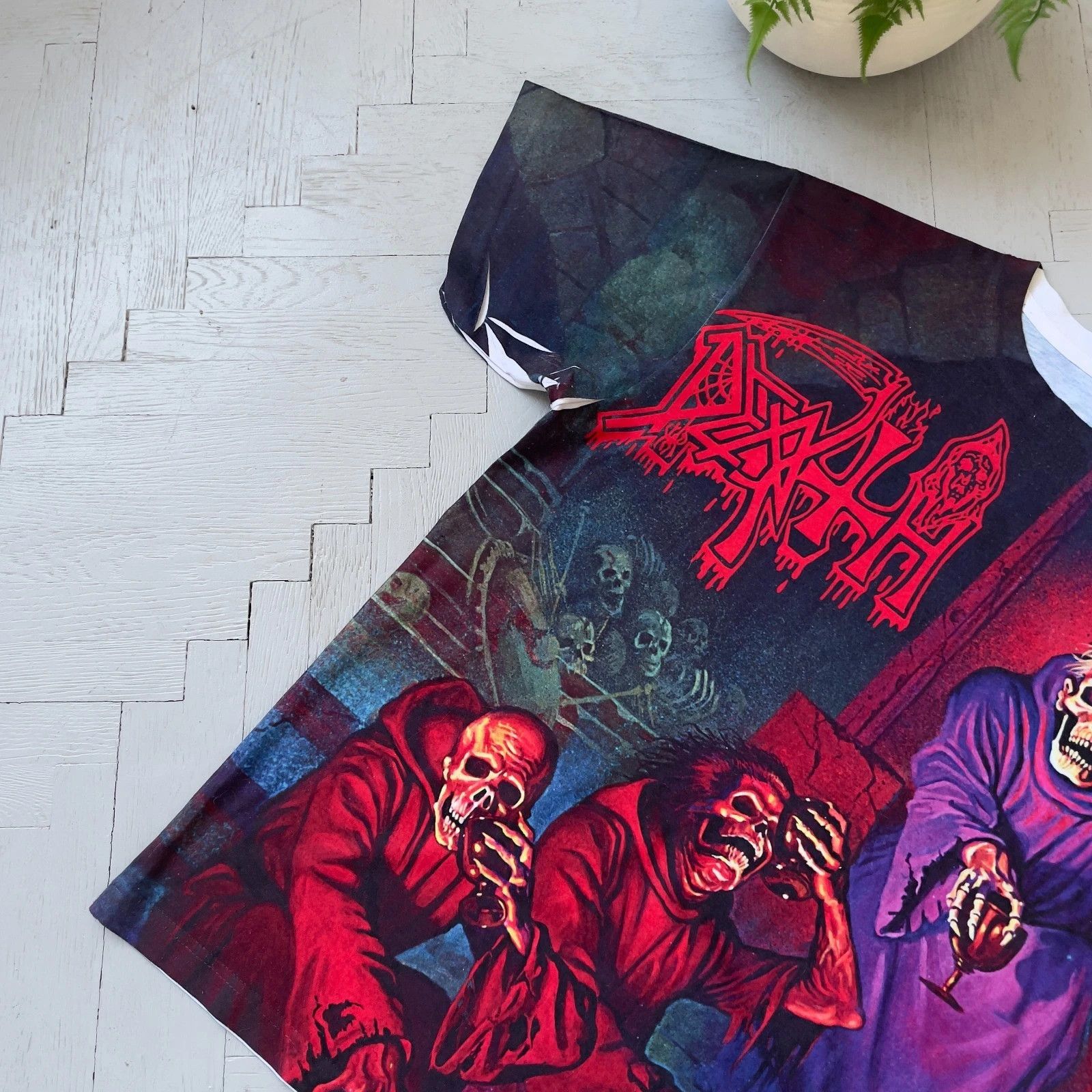 Band Tees Vintage Death Band Graphic All Over Print Tee Shirt Size US XL / EU 56 / 4 - 3 Thumbnail