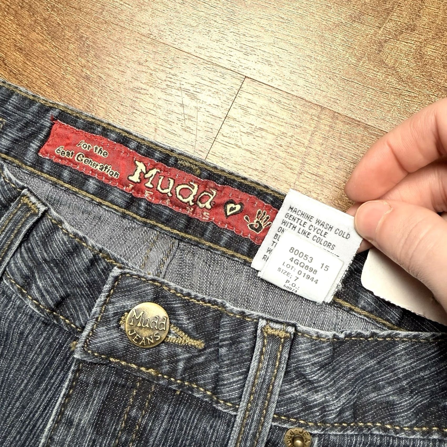 Vintage VINTAGE Mudd Flared Jeans Women’s Size 9 Blue 5-Pocket Cotton Blend Dark Wash Y2K Size 30" / US 8 / IT 44 - 6 Thumbnail