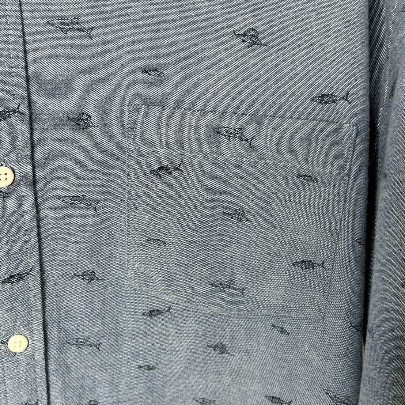 Other Hawker Rye Fish Button Down Stretch Oxford Slim XXL Tall Size US XXL / EU 58 / 5 - 11 Thumbnail