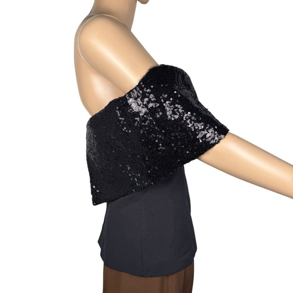 Staud NWT New $350 STAUD Giselle Sequin-Embellished Bandeau Black Size S / US 4 / IT 40 - 5 Thumbnail