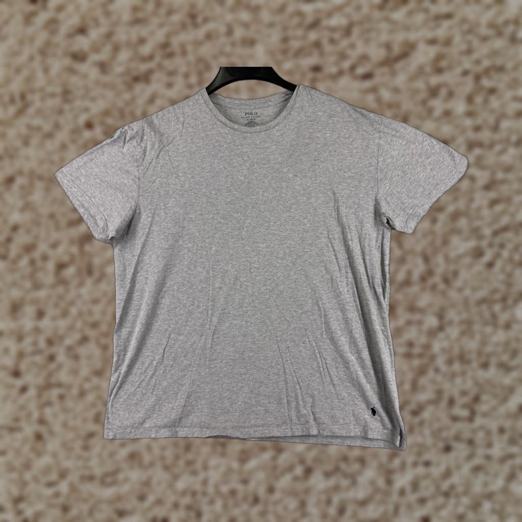 Ralph Lauren VINTAGE Ralph Lauren Shirt Adult XL Gray Short Sleeve Crew Neck Cotton Embroidered Logo Classic Sports Mens Size US XL / EU 56 / 4 - 1 Thumbnail