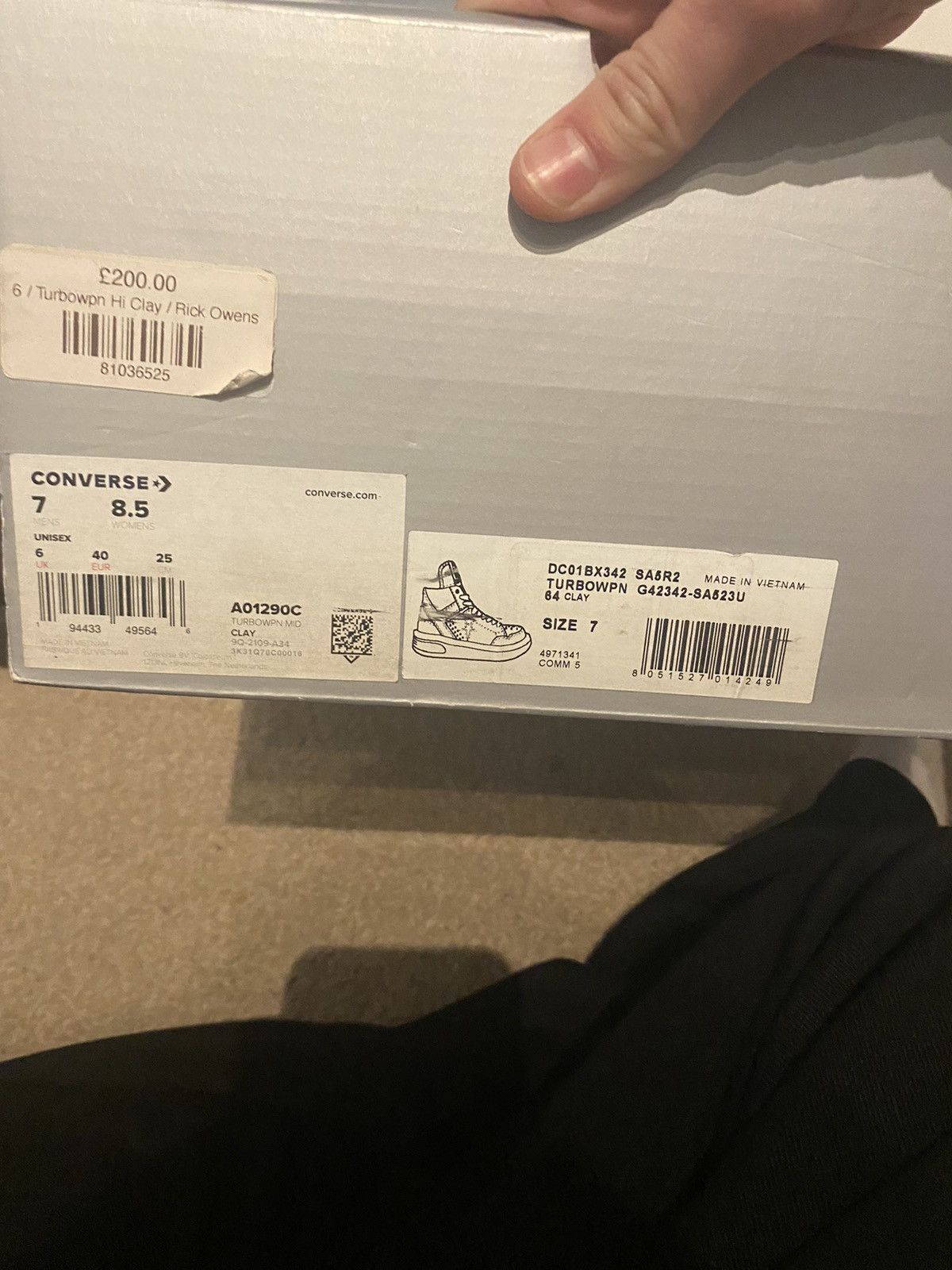 Converse × Rick Owens Drkshdw Rick owens x Convers turbowpn Size US 6 / EU 39 - 9 Thumbnail