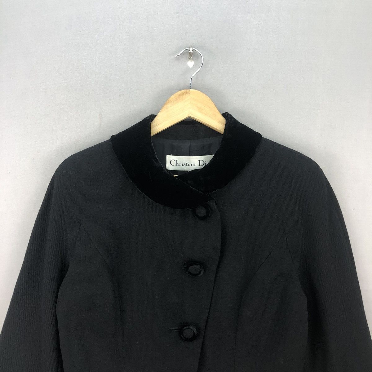 Dior Vintage Christian Dior Velvet Cropped Jacket Size S / US 4 / IT 40 - 4 Thumbnail