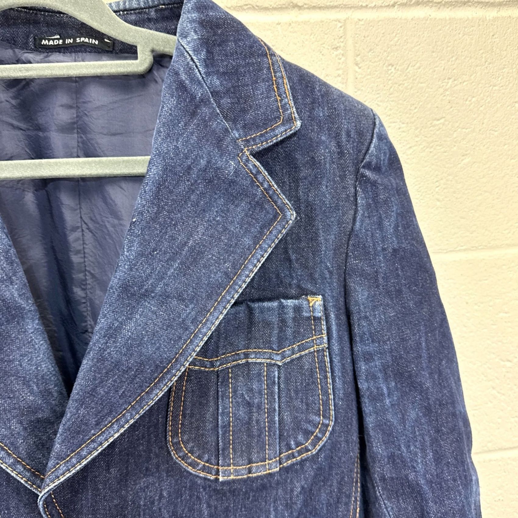 Vintage VINTAGE Southern Cotton Co Jacket Denim Blazer 38 L Two Button Pockets 67/41-836 Size XS / US 0-2 / IT 36-38 - 6 Thumbnail