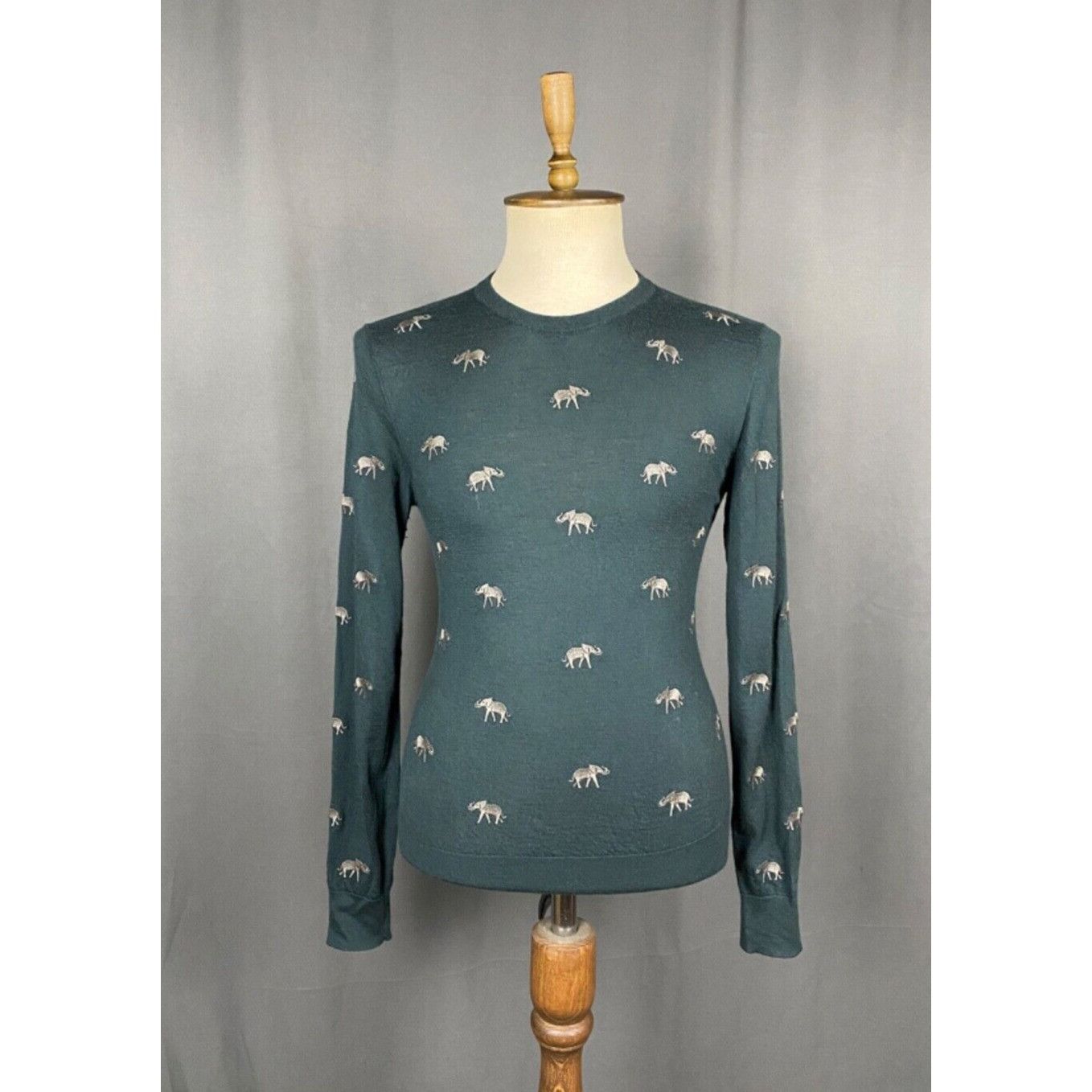Dolce & Gabbana MINT! Dolce&Gabbana Men's Green Wool Crewneck Sweater Size 4 Size US M / EU 48-50 / 2 - 1 Thumbnail