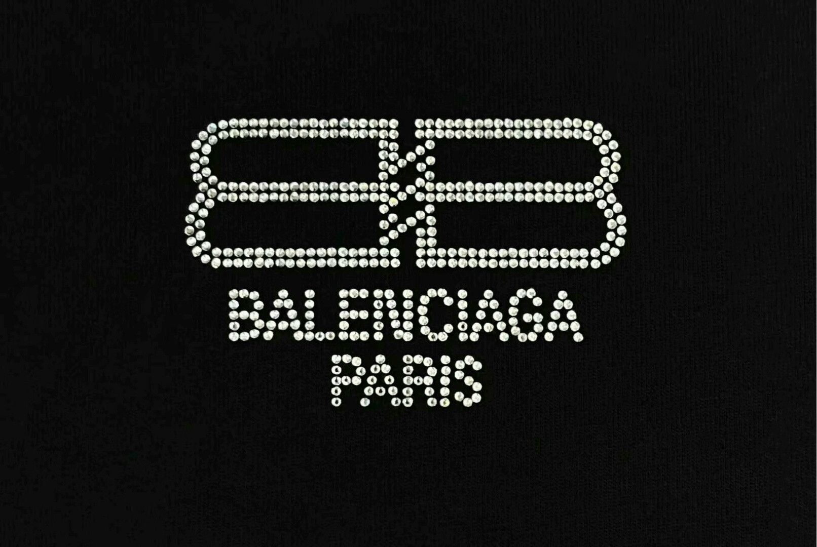Balenciaga balenciaga black crystal logo short sleeve t-shirt Size US XS / EU 42 / 0 - 4 Thumbnail