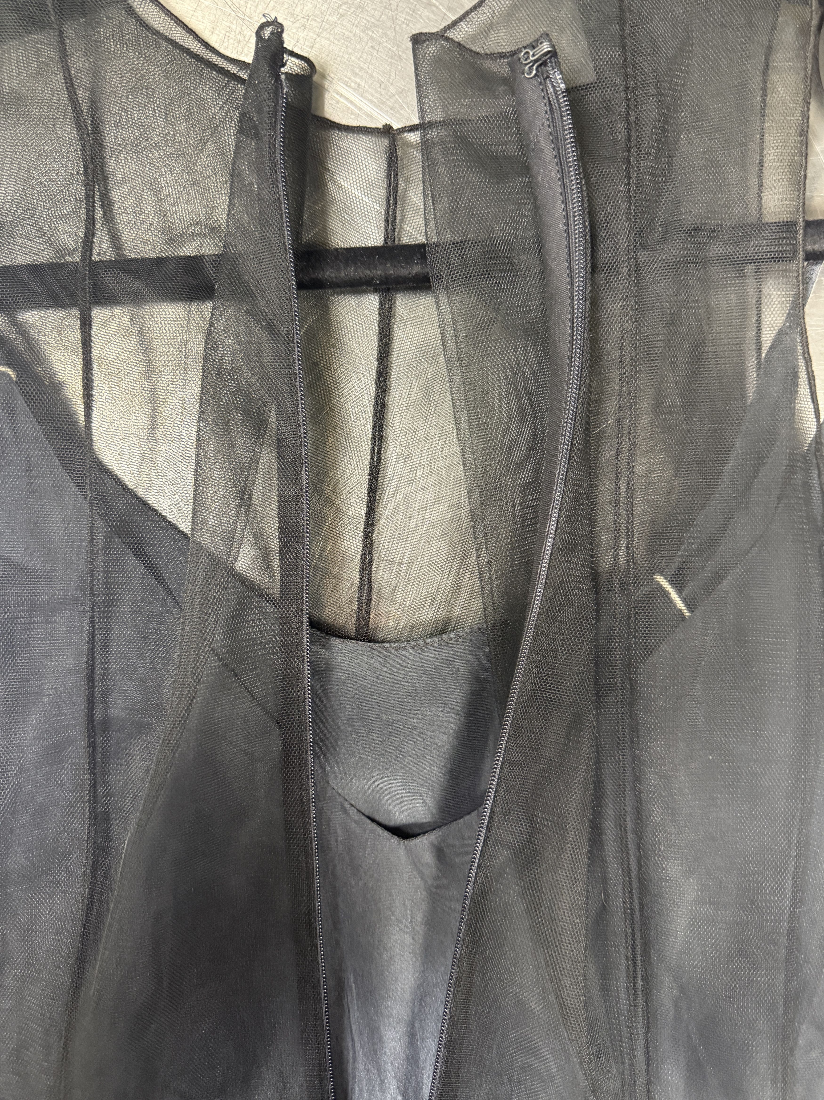 Marc Le Bihan Marc Le Bihan Black/White Silk Midi Dress Size XS / US 0-2 / IT 36-38 - 4 Thumbnail