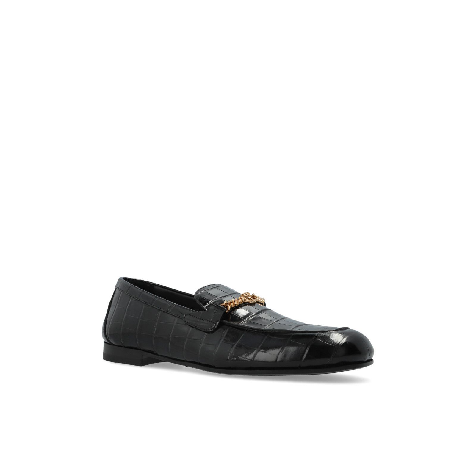 Versace VERSACE Black Embossed Leather Medusa Loafers New & Authenti Size US 10 / EU 43 - 2 Thumbnail