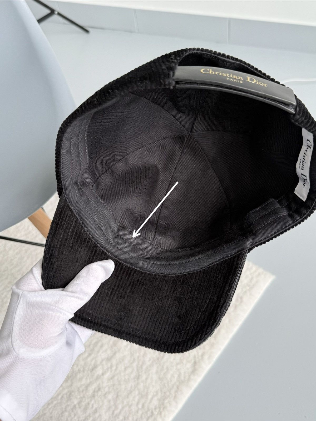 Dior Dior D-Player Cap Corduroy Black Size ONE SIZE - 13 Thumbnail