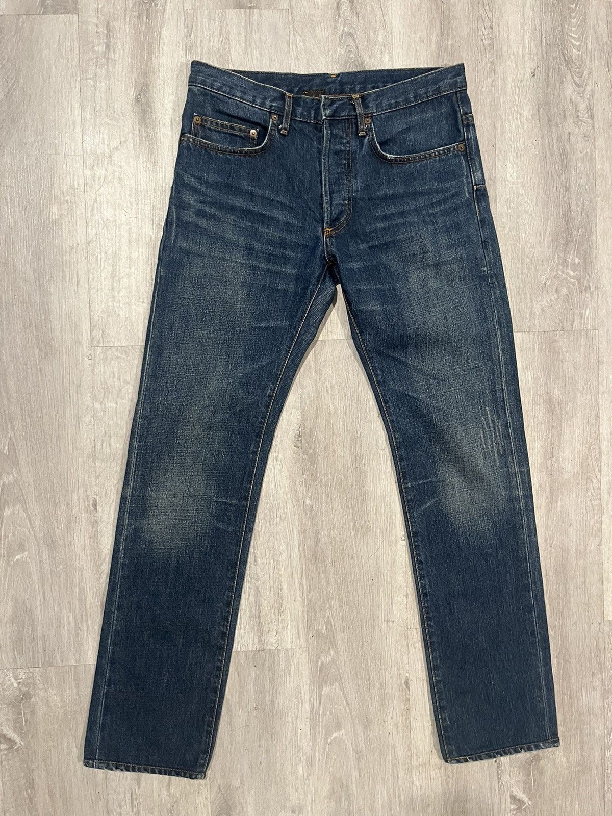 image of Mij Dior Homme Clawmark Denim in Blue, Men's (Size 29)