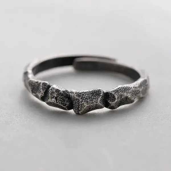 Vintage Retro Mountain Peak Rock Ring Size ONE SIZE - 1 Thumbnail