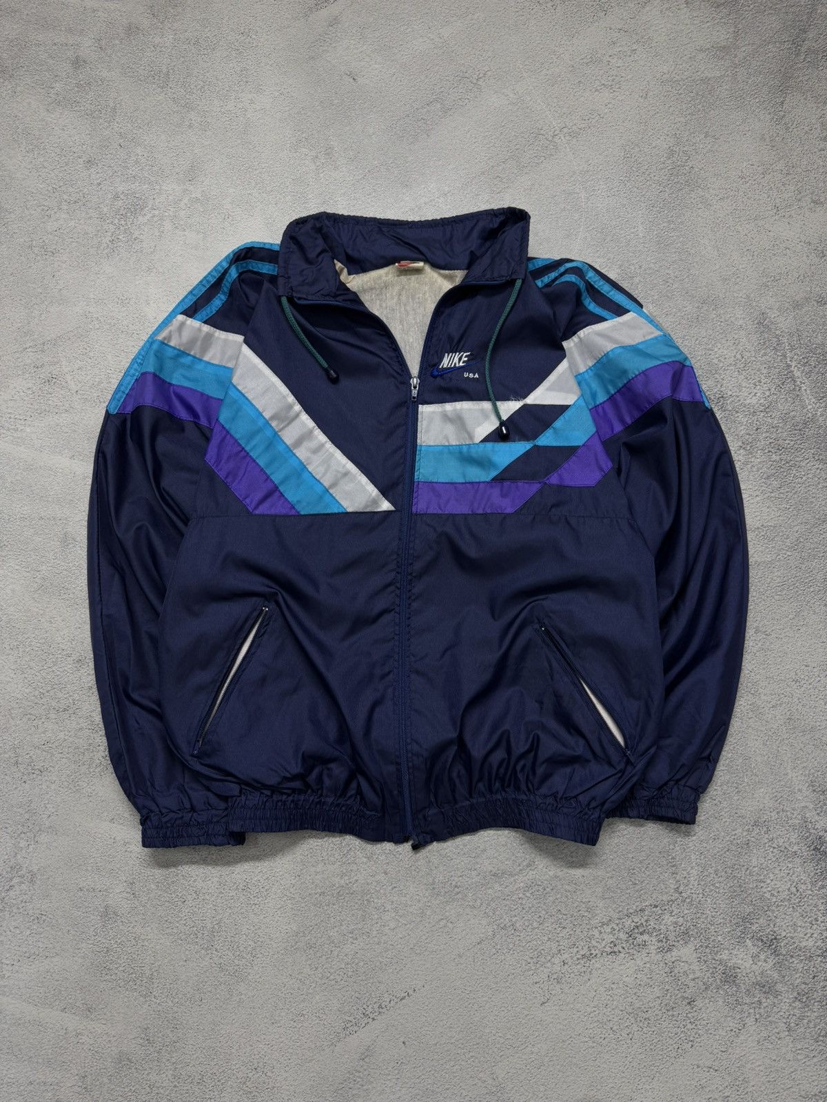 Nike Vintage Nike Track Jacket Nylon Top Striped 2000s Size US L / EU 52-54 / 3 - 1 Thumbnail